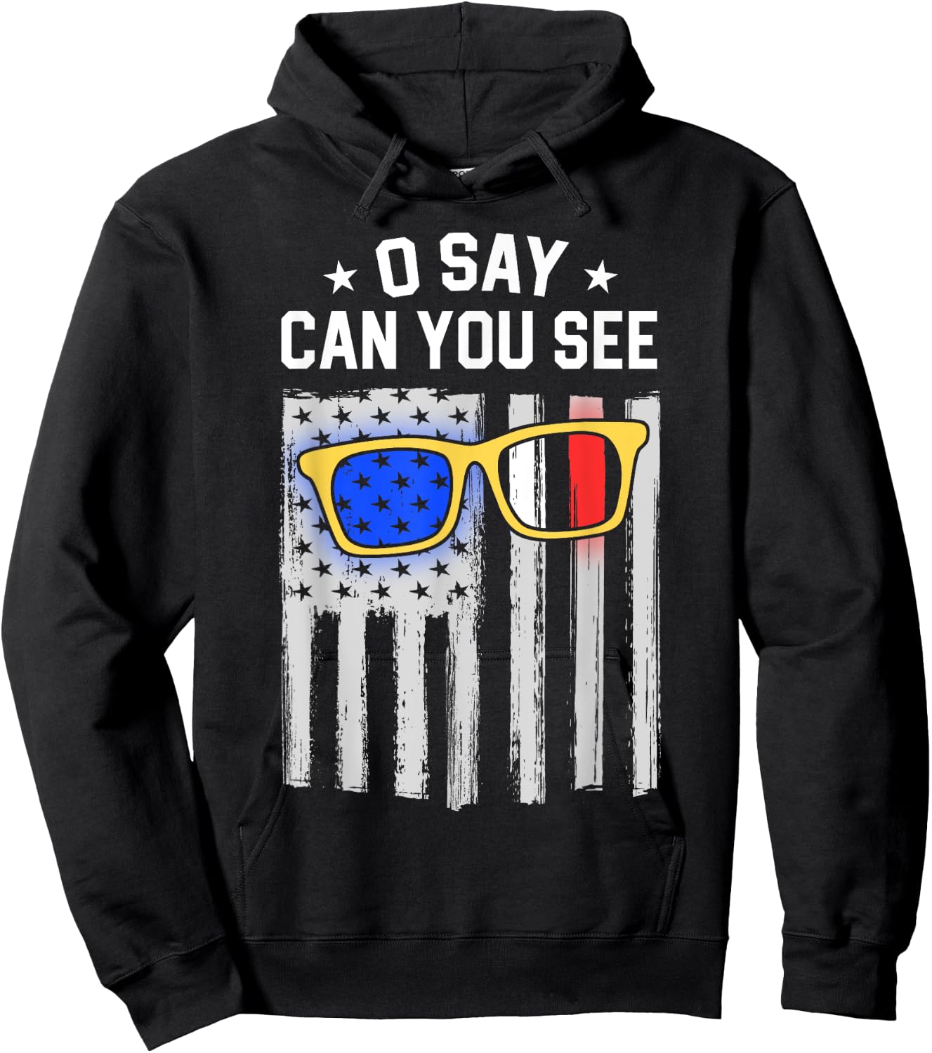 Optician Gift Optometrist Dad Eye Doctor Gift American Flag Hoodie - Hoodie | Black