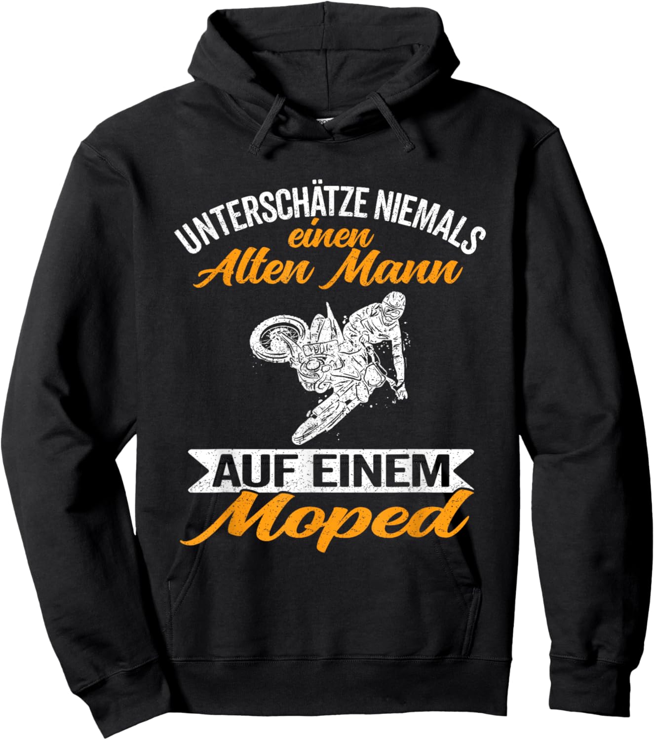 Motorrad Moped Alter Mann Hoodie - Hoodie | Black