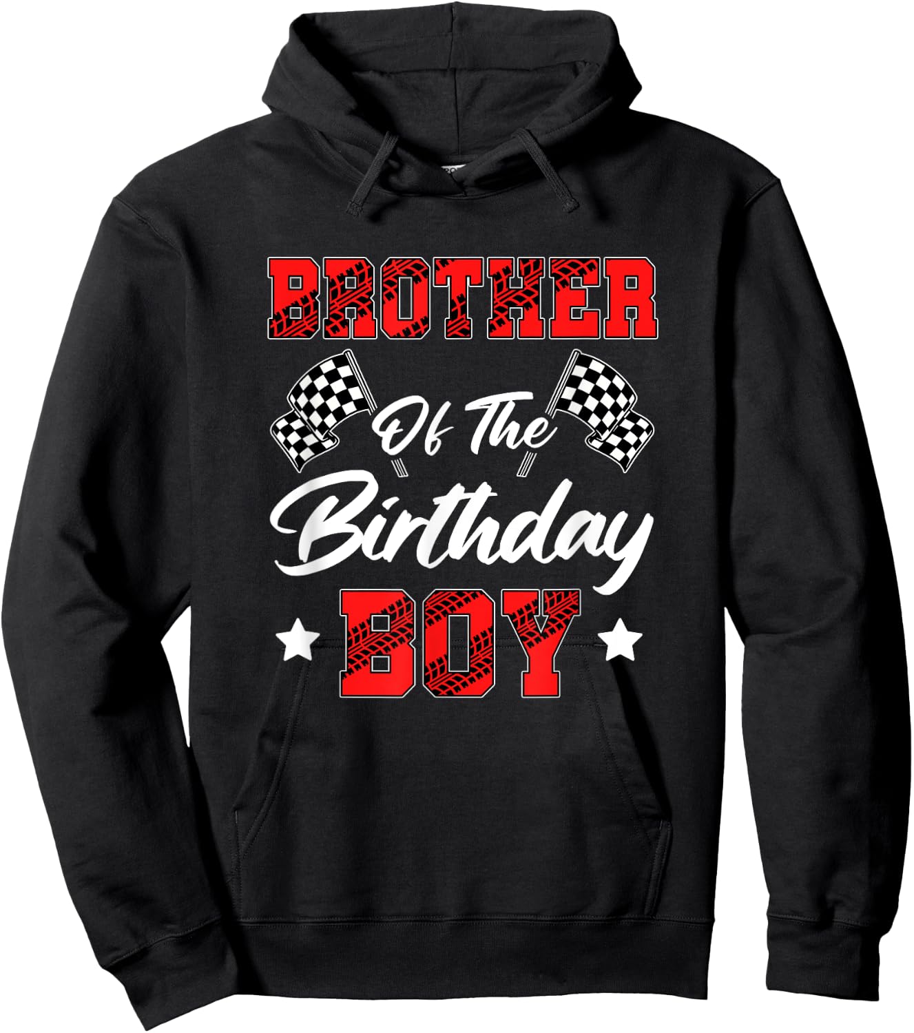 Race Car Brother Of The Birthday Boy Racing Family Pit Crew Hoodie - Hoodie | Black