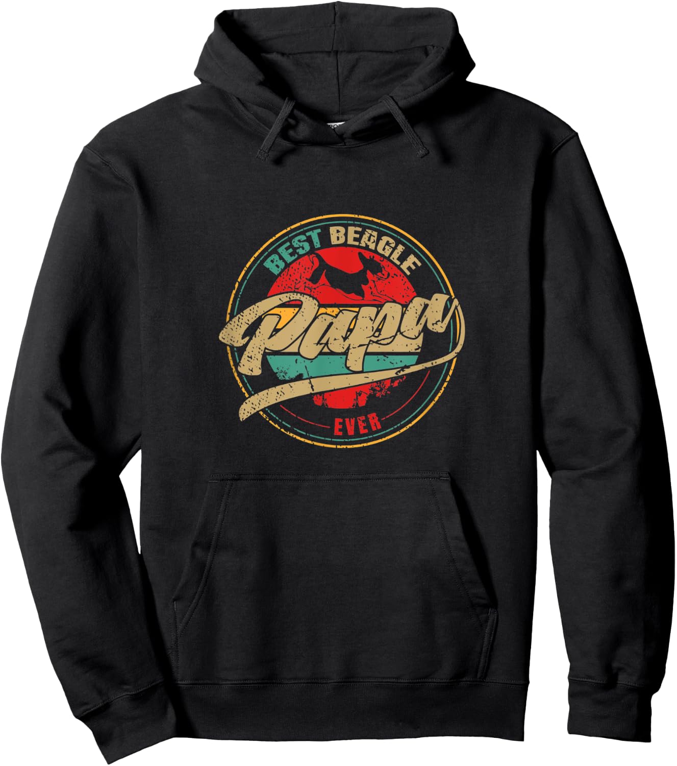 Best Beagle Papa Ever - Beagle Dog Women Kids Hoodie - Hoodie | Black