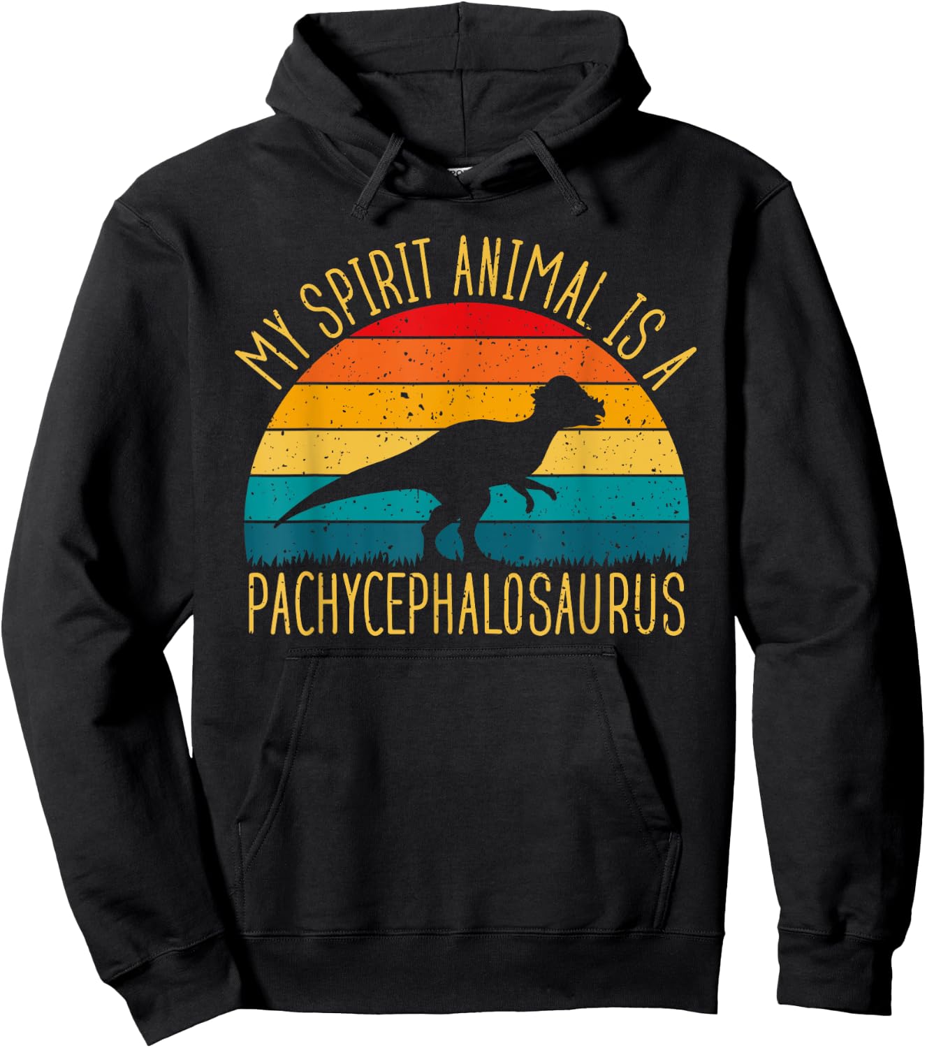 Pachycephalosaurus Is My Spirit Animal Dinosaur Lovers Hoodie - Hoodie | Black