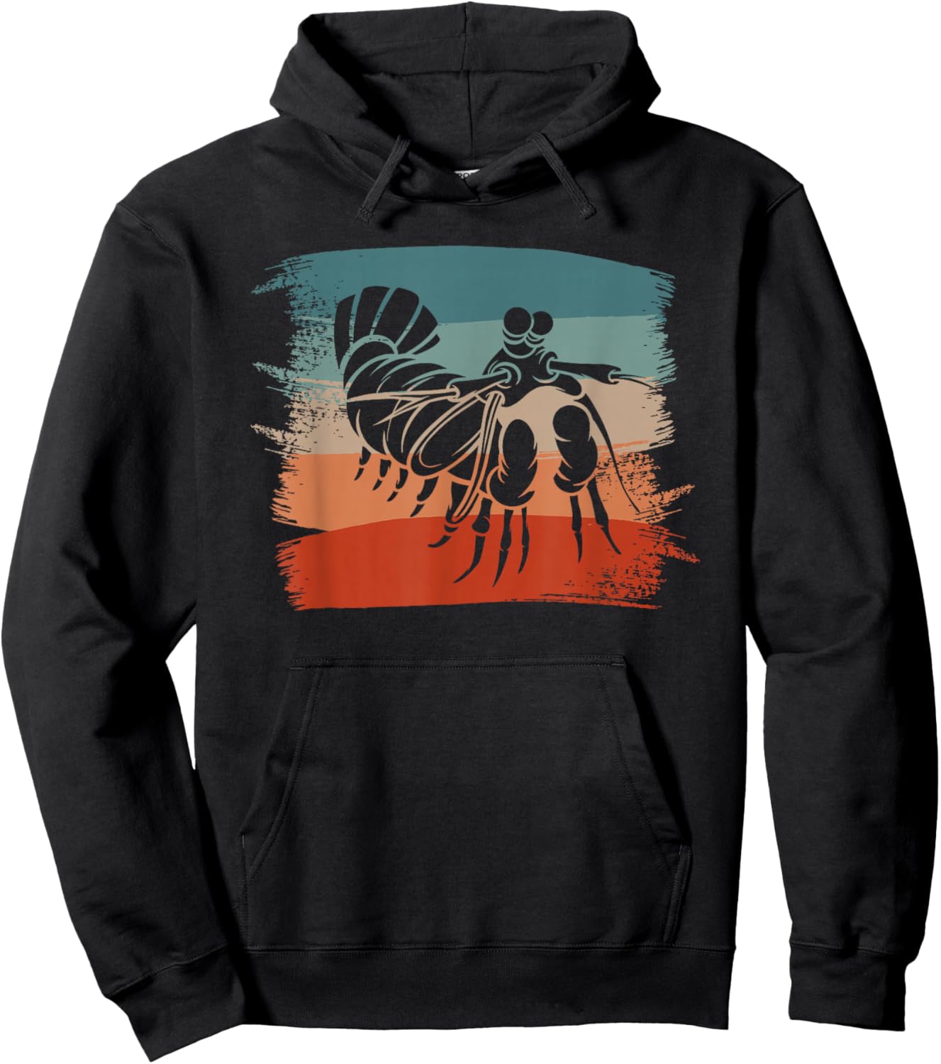 Retro Vintage Mantis Shrimp Shrimp Hoodie - Hoodie | Black