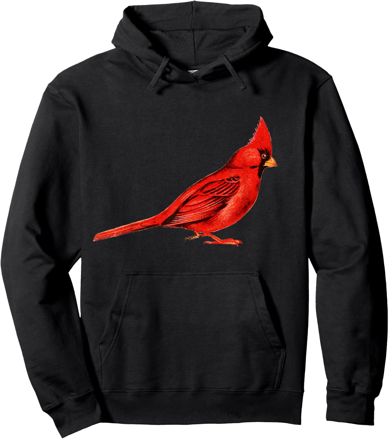 Red Cardinal Bird Hoodie - Hoodie | Black