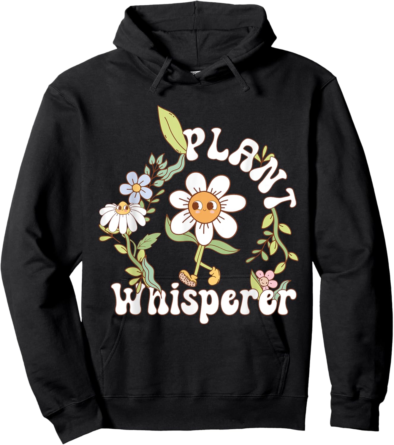 Plant Whisperer Groovy sunflower Funny Gardener lover Hoodie - Hoodie | Black