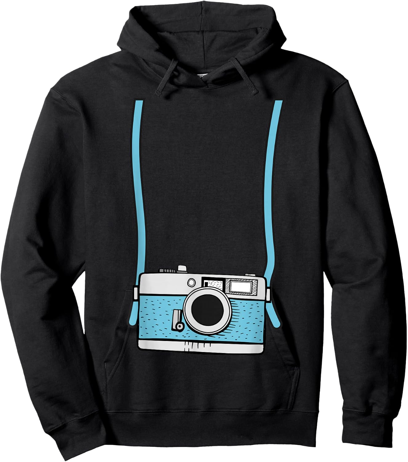 Fake Camera Fake Tourist Fun Vacation Gift Design Idea Hoodie - Hoodie | Black
