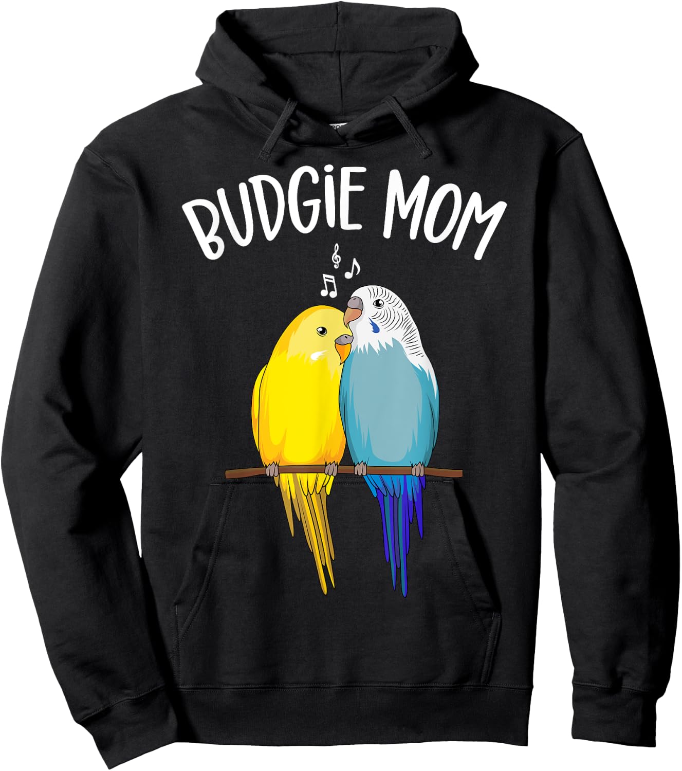 Budgie Mom Parakeet Budgerigar Funny Women Hoodie - Hoodie | Black
