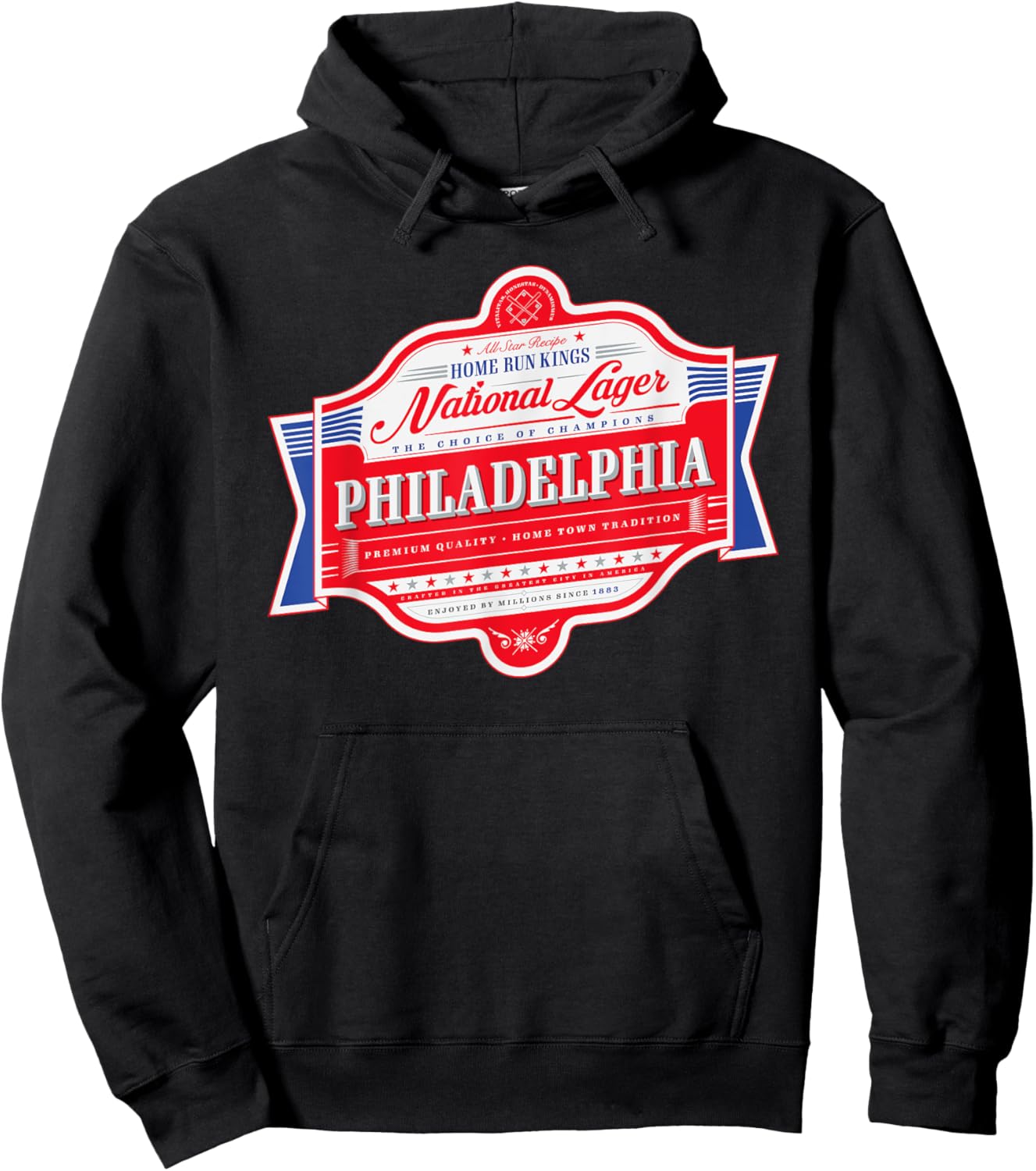 Vintage Philadelphia Beer Label - Philly Pride Hoodie - Hoodie | Black