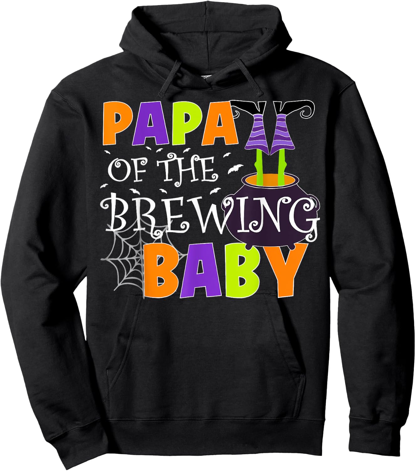 Papa Of The Brewing Baby Halloween Witch Hoodie - Hoodie | Black