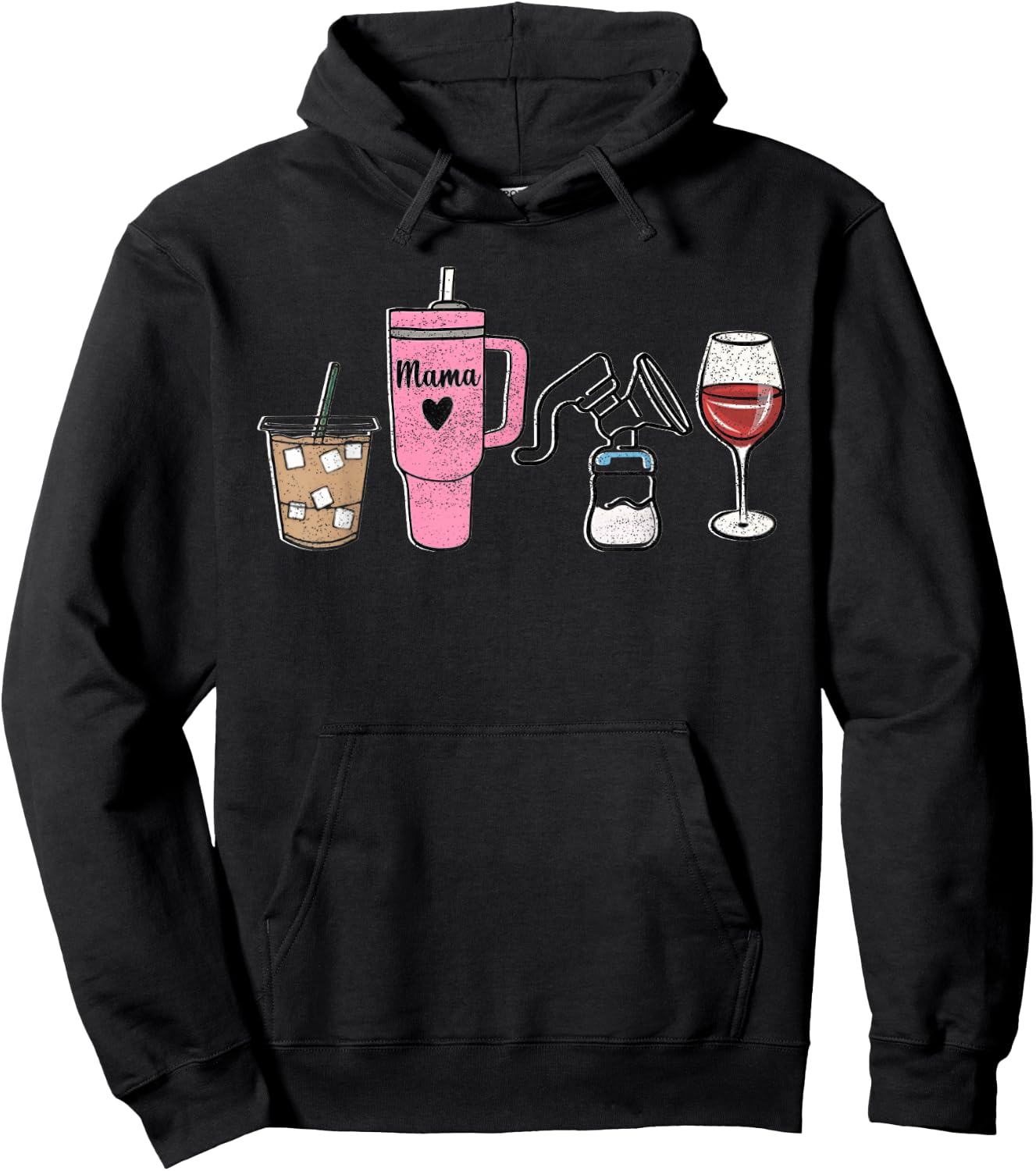 Funny Pumping Mom Boobery First Time Mom S Postpartum T Pump Hoodie - Hoodie | Black