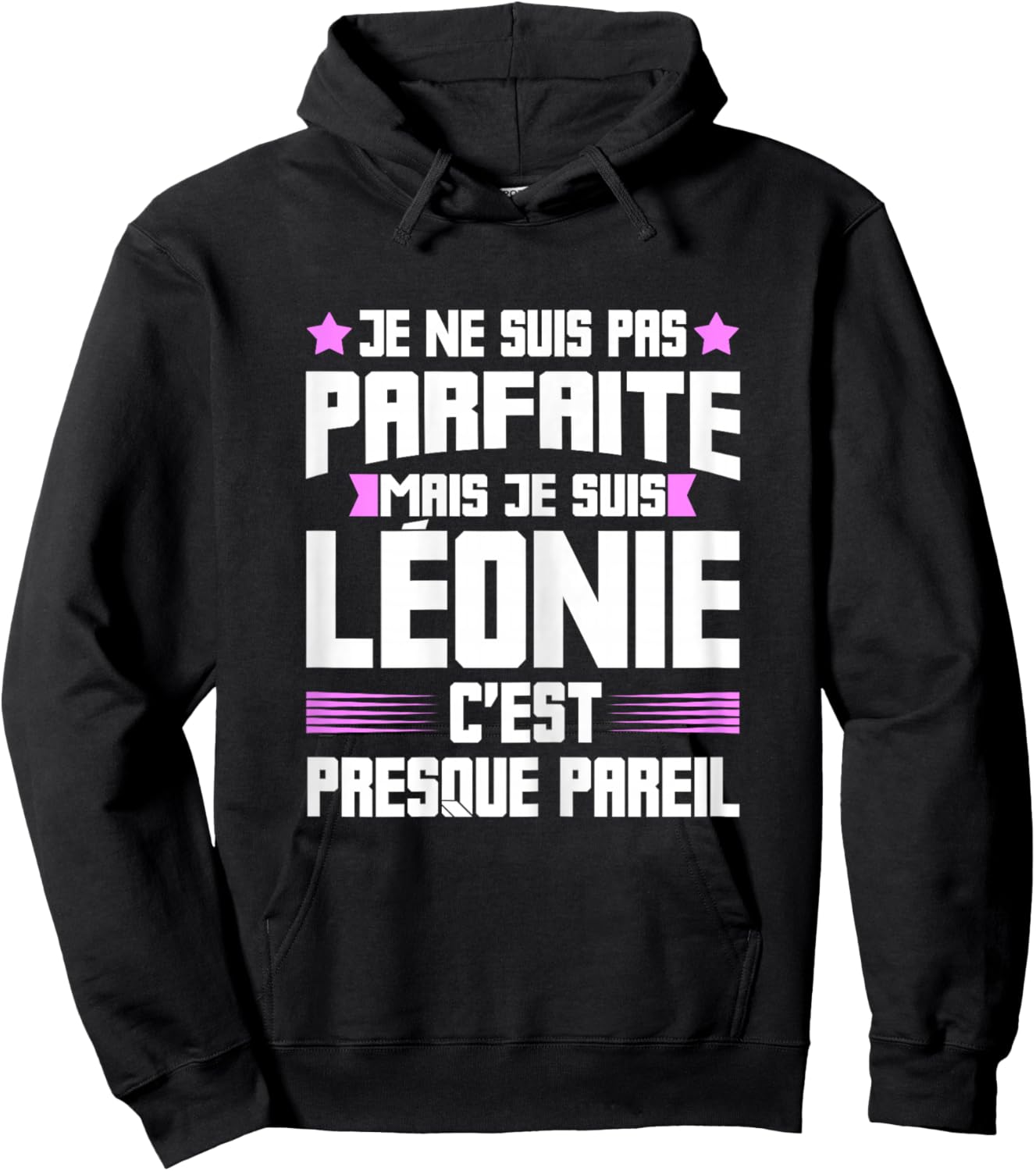 Léonie Parfait | Quote Funny Funny Mom First Name Gift Hoodie - Hoodie | Black