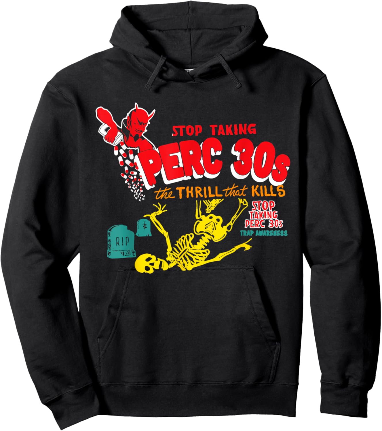 Stop Taking Perc 30s The Thrill Apparel Hoodie - Hoodie | Black