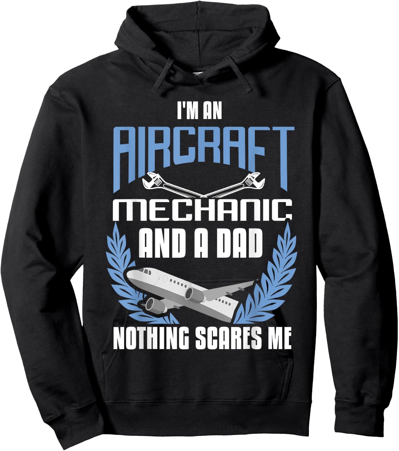 Aircraft Mechanic Dad Shirt Airplane Mechanic Father Gift Hoodie - Hoodie | Black