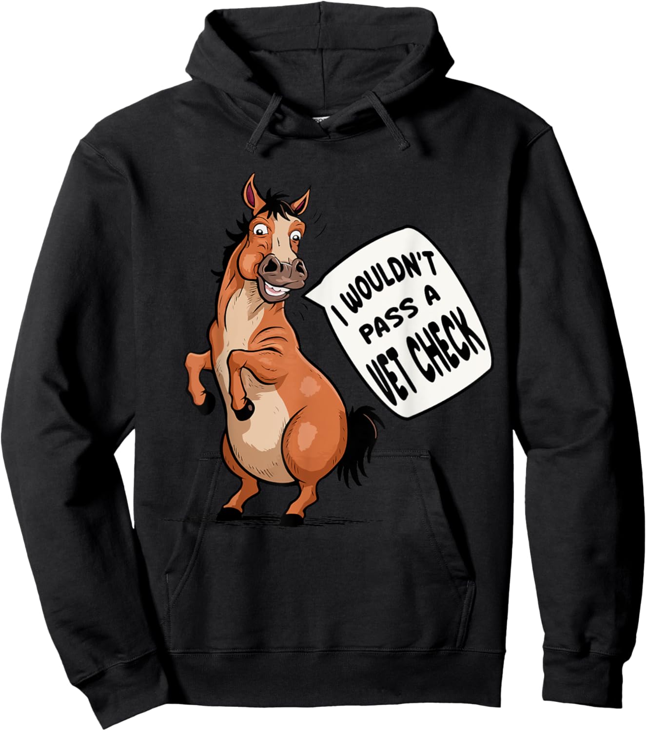 I wouldn't pass a Vet Check Equestrian Horse Lover Quotes Hoodie - Hoodie | Black