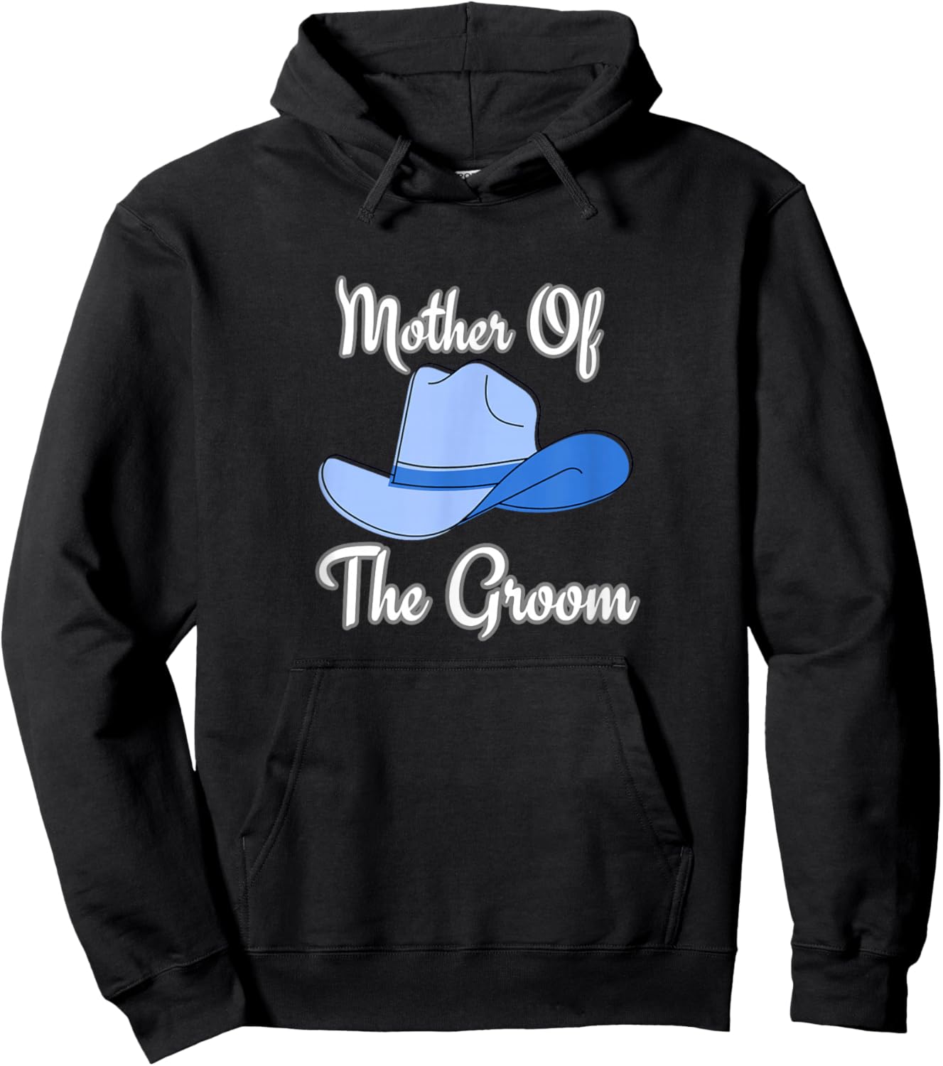 Mother of the Groom western wedding cowboy hat Hoodie - Hoodie | Black