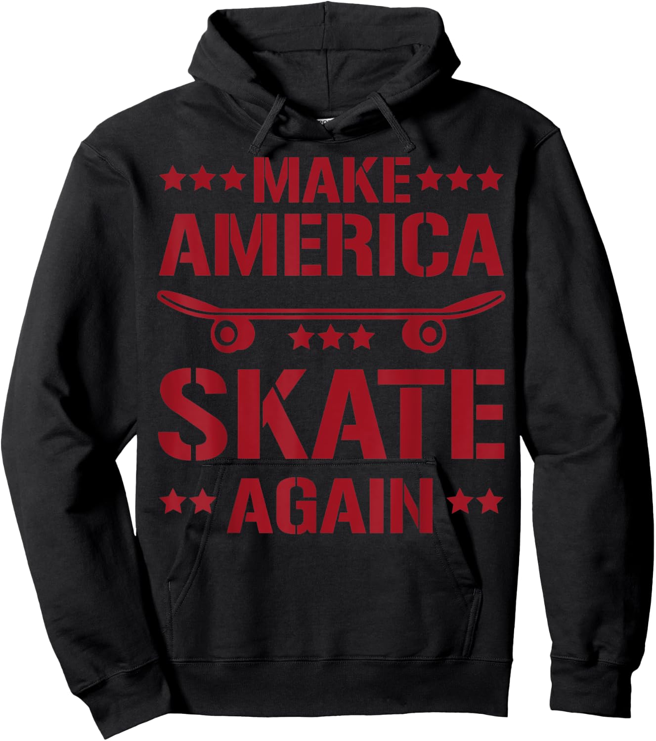 Make America Skate Again Skateboarder - Skater Gift Hoodie - Hoodie | Black