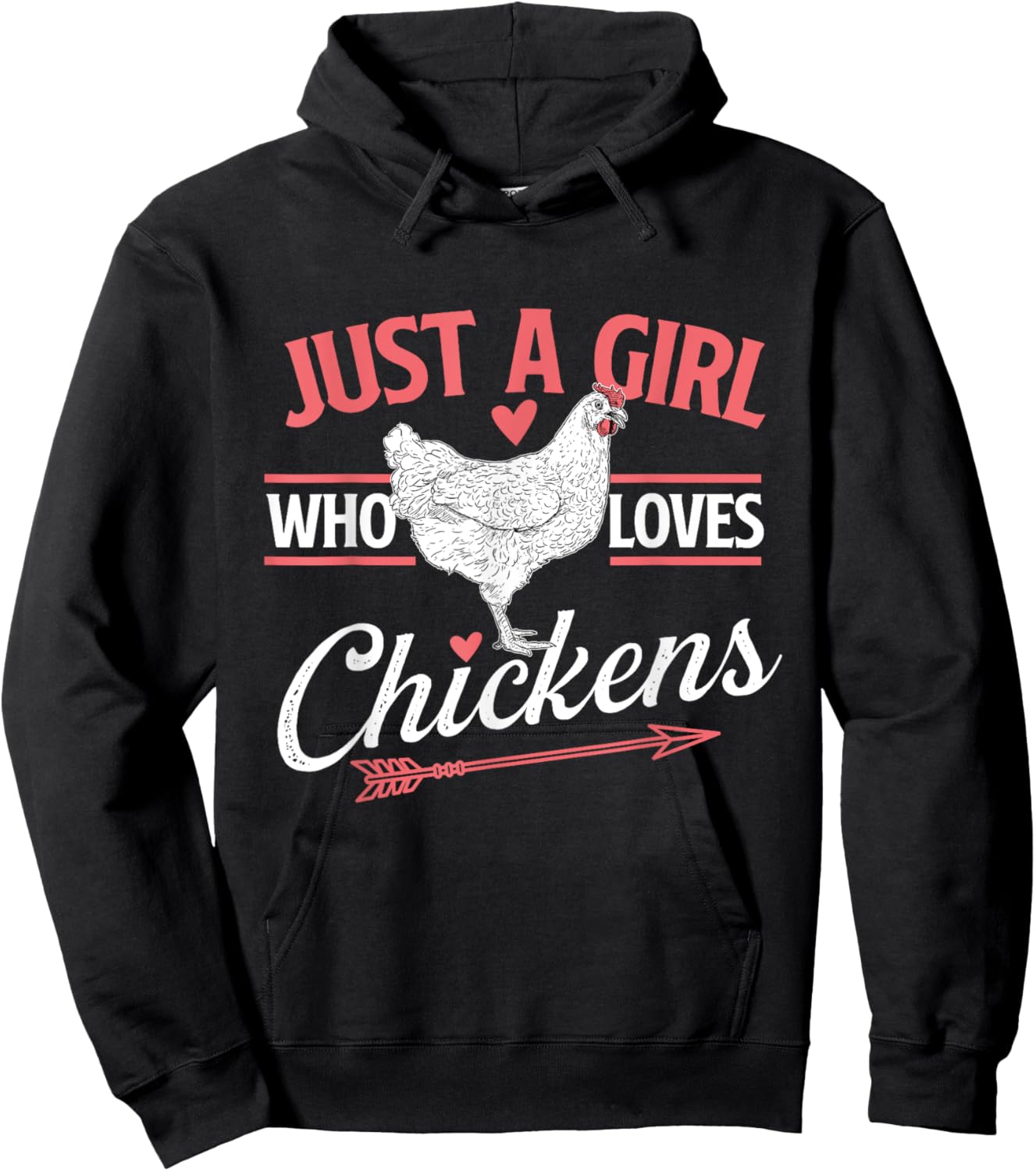Just A Girl Who Loves Chickens - Chicken Lover Poultry Owner Hoodie - Hoodie | Black