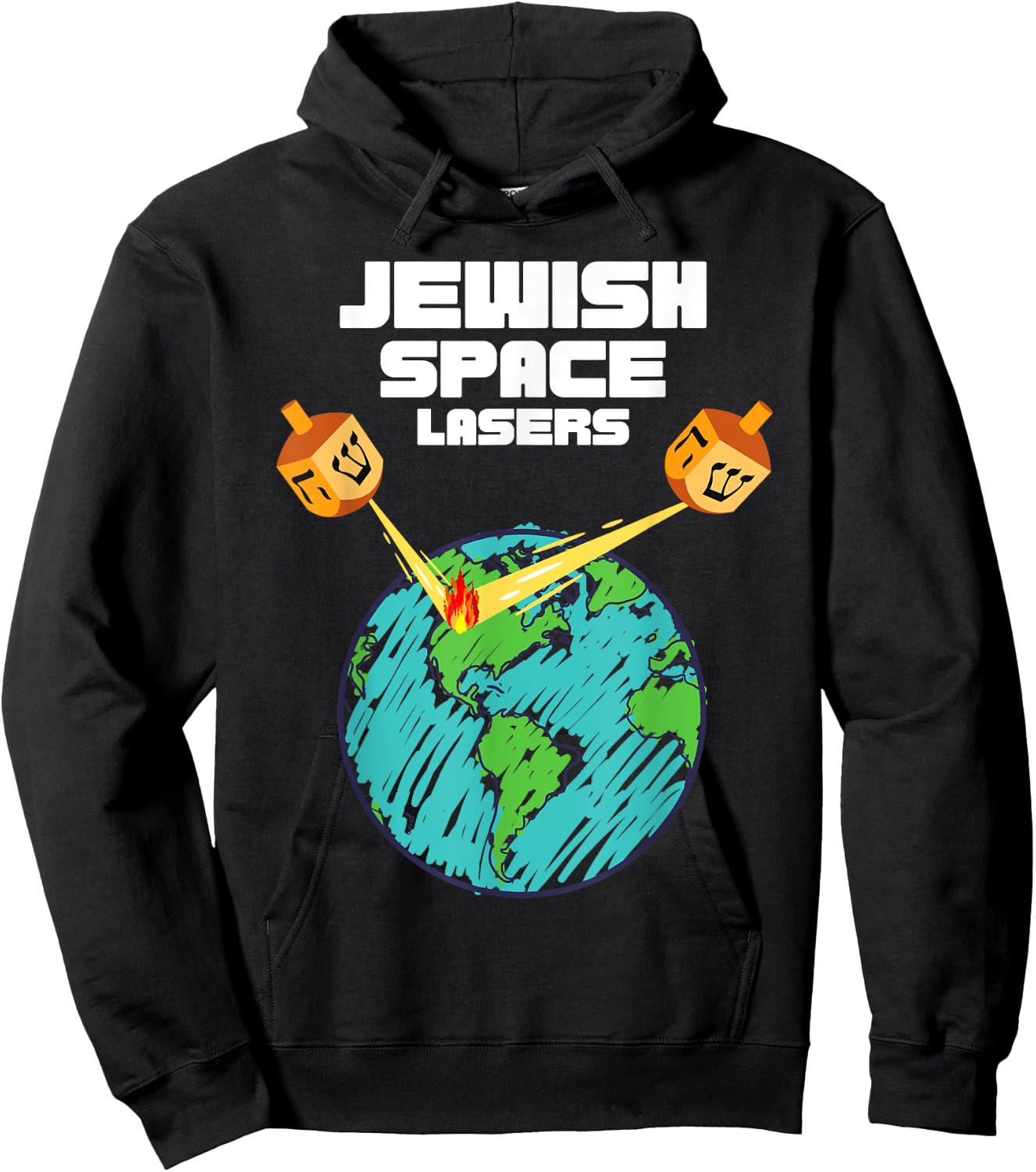 Jewish Space Laser Funny Politics Parody Fantasy Lasers Hoodie - Hoodie | Black