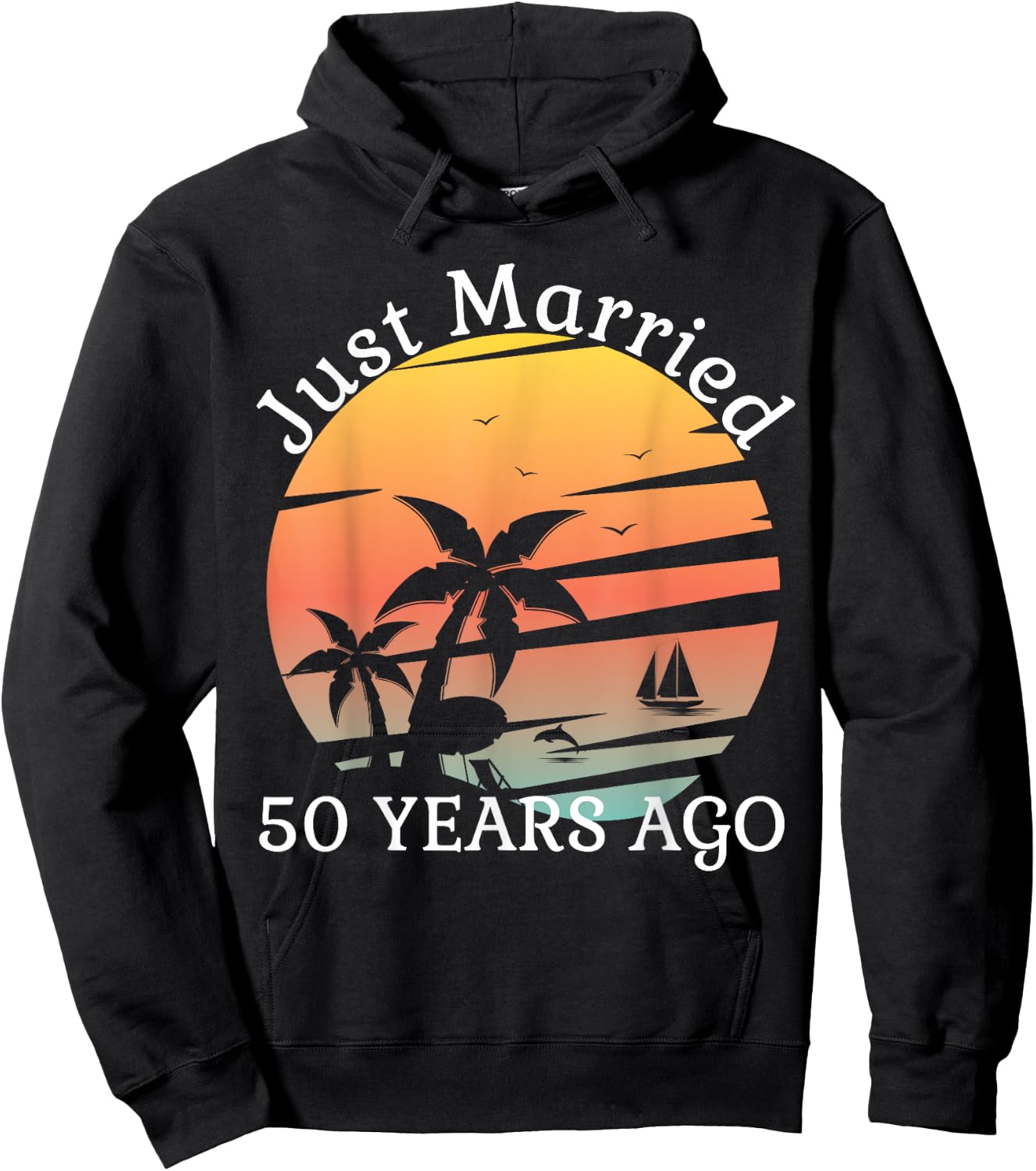 50th Wedding Anniversary Cruise Just Married 50 Years Hoodie - Hoodie | Black