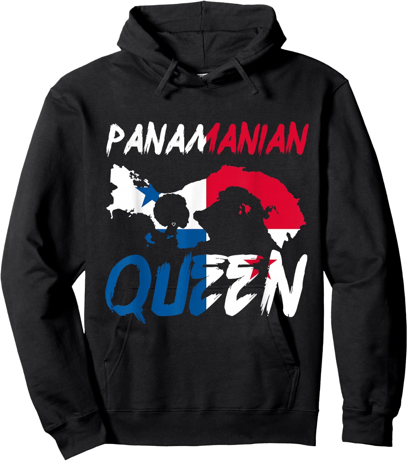 Panamanian Queen Panama Flag Afro-Pride Proud Independent Hoodie - Hoodie | Black