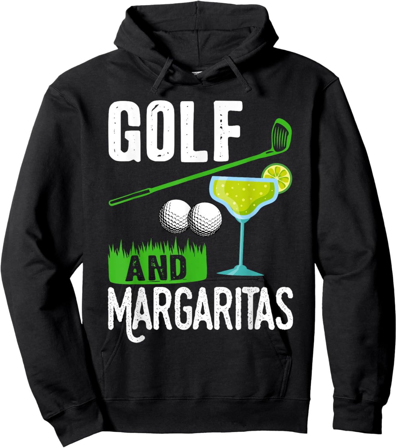 Golf and margaritas lovers golf party funny saying golfer Hoodie - Hoodie | Black