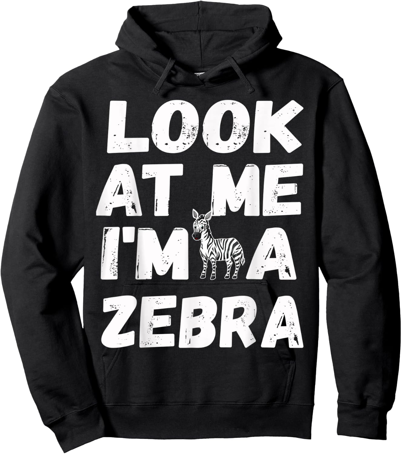 Look At Me I'm A Zebra Cute Halloween Costume Gifts Hoodie - Hoodie | Black