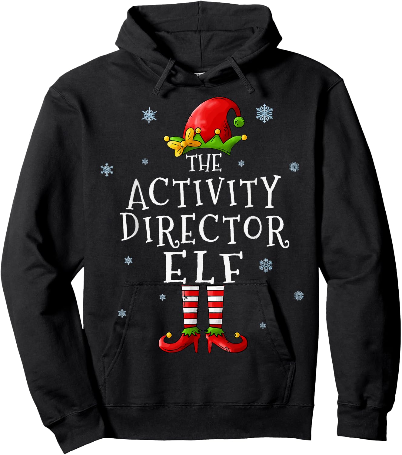 Activity Director Elf Funny Xmas Groupe Matching Christmas Hoodie - Hoodie | Black