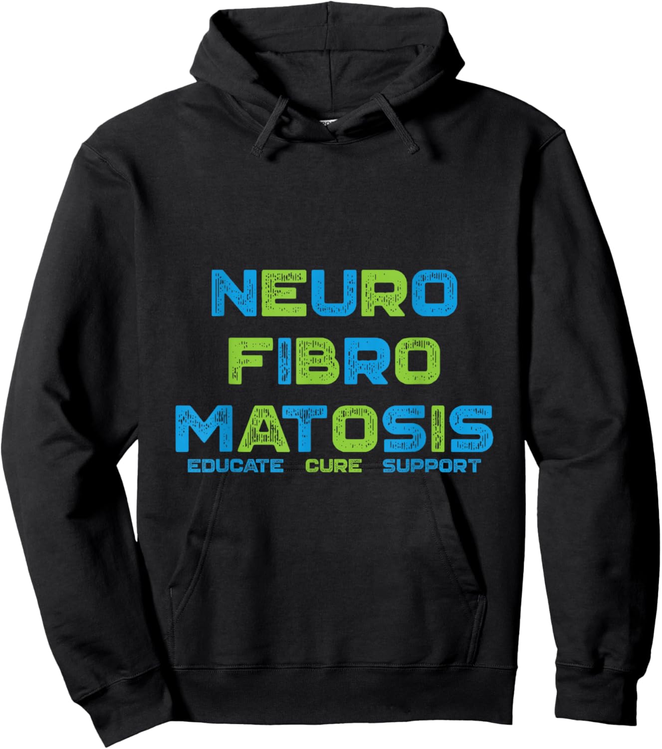 Neurofibromatosis NF Awareness Educate Cure Support Hoodie - Hoodie | Black