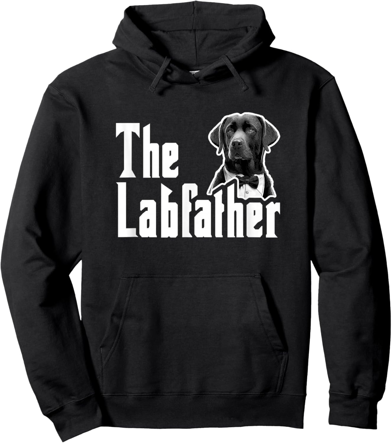 The Labfather Dog Dad Bow Tie Labrador Lover Father's Day Women Hoodie - Hoodie | Black