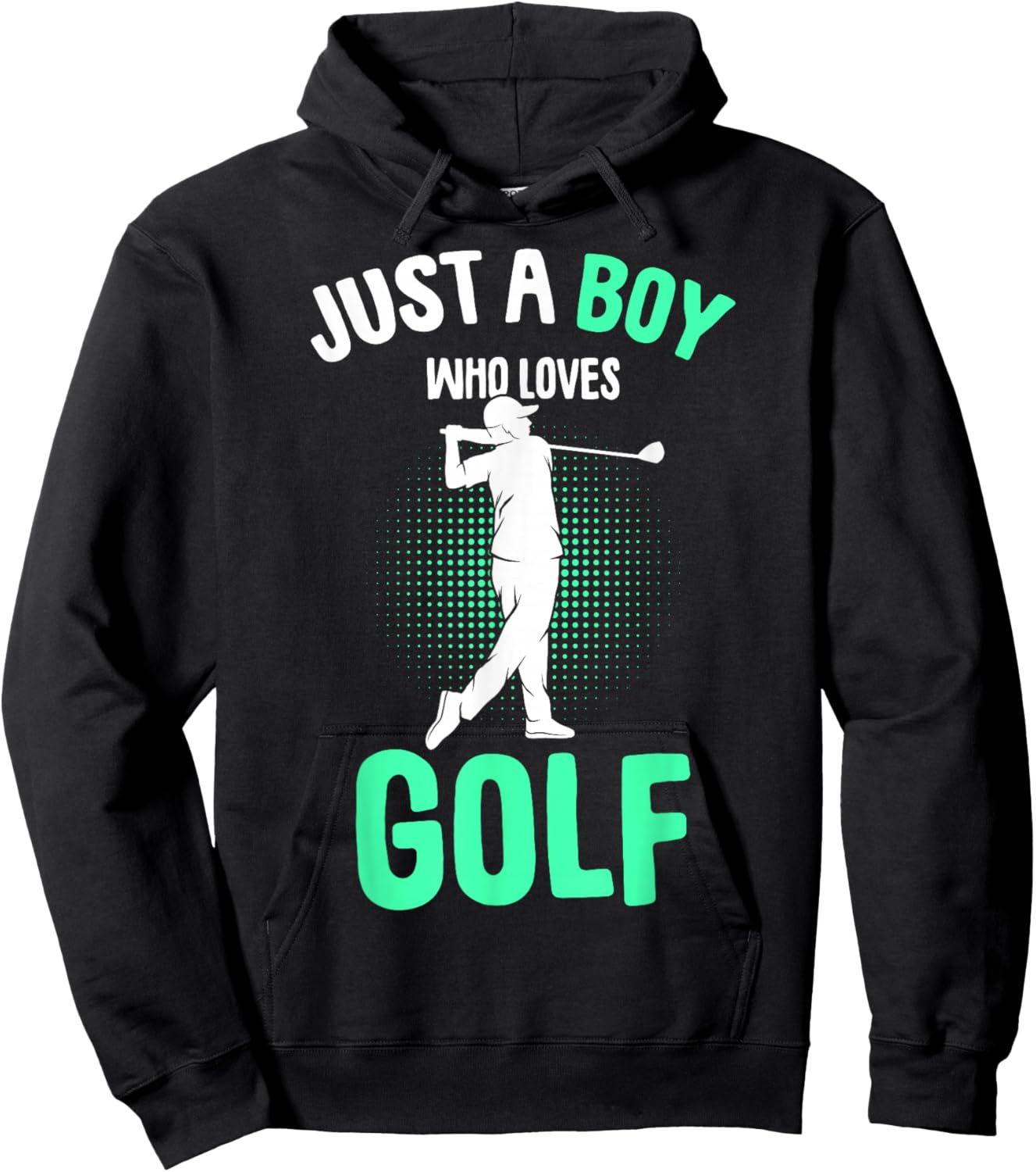 Just a Boy who loves Golf Club Golfer Golfing Kids Boys Hoodie - Hoodie | Black