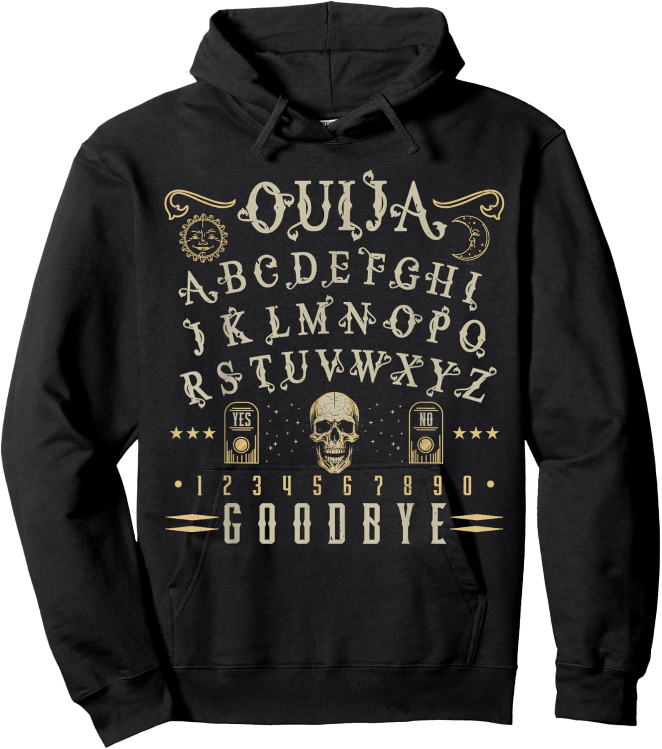 Ouija Board Paranormal Spirit Board Occult Halloween Hoodie - Hoodie | Black