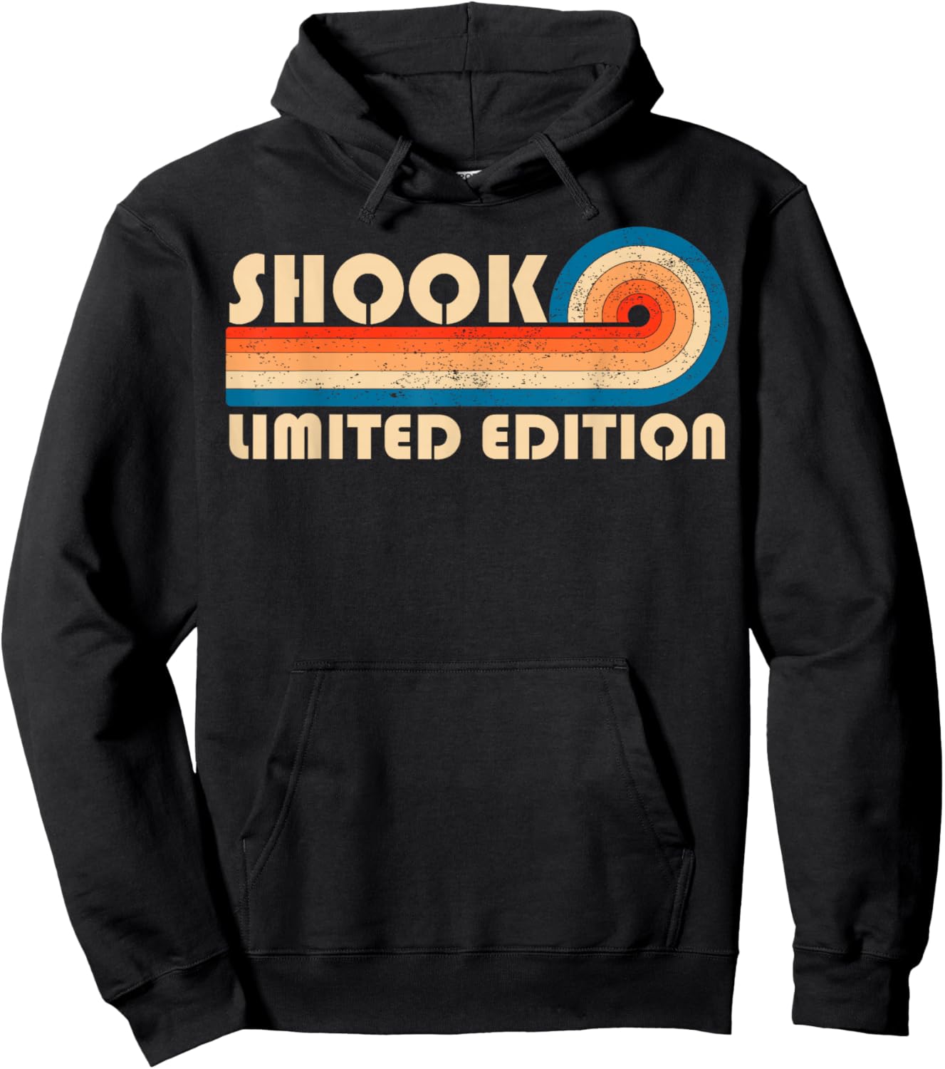 SHOOK Surname Retro Vintage 80s 90s Birthday Reunion Hoodie - Hoodie | Black