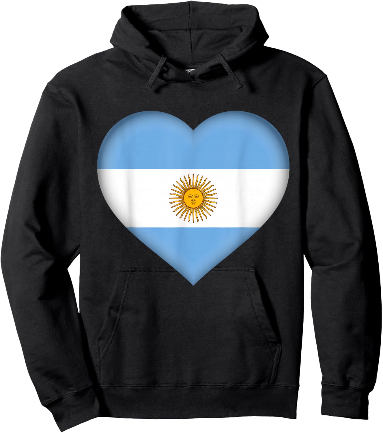 I Love Argentina | Argentinian Flag Heart Outfit Hoodie - Hoodie | Black
