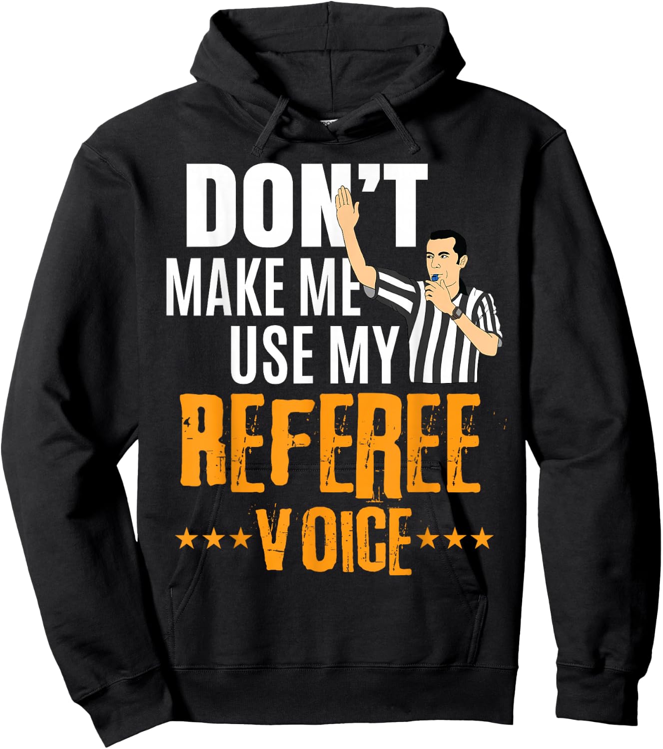 Funny Basketball Ref Hoops - Basketball Referee Hoodie - Hoodie | Black