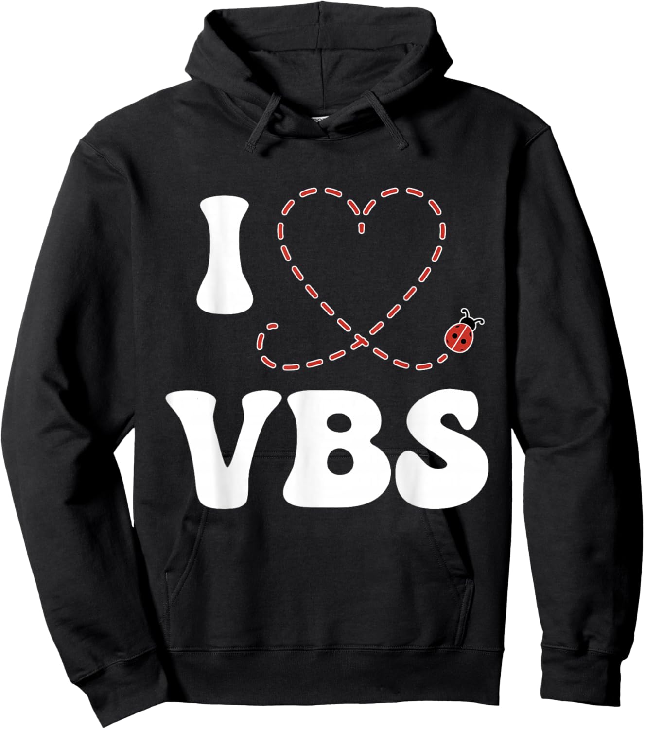 I Love VBS 2025 Vacation Bible School Ladybug VBS Team Hoodie - Hoodie | Black