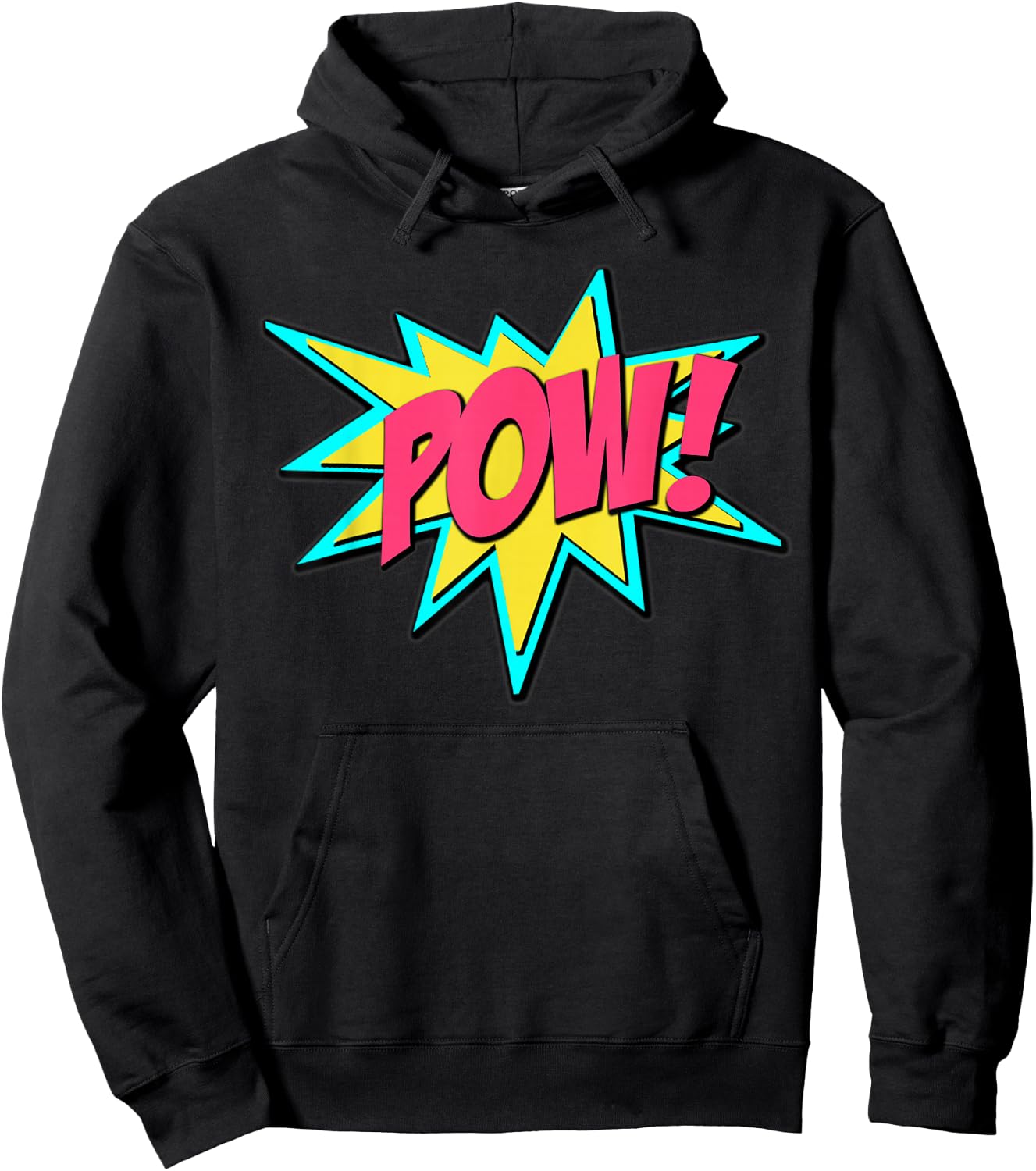 Pow! Retro Comic Book Art Superhero Hoodie - Hoodie | Black