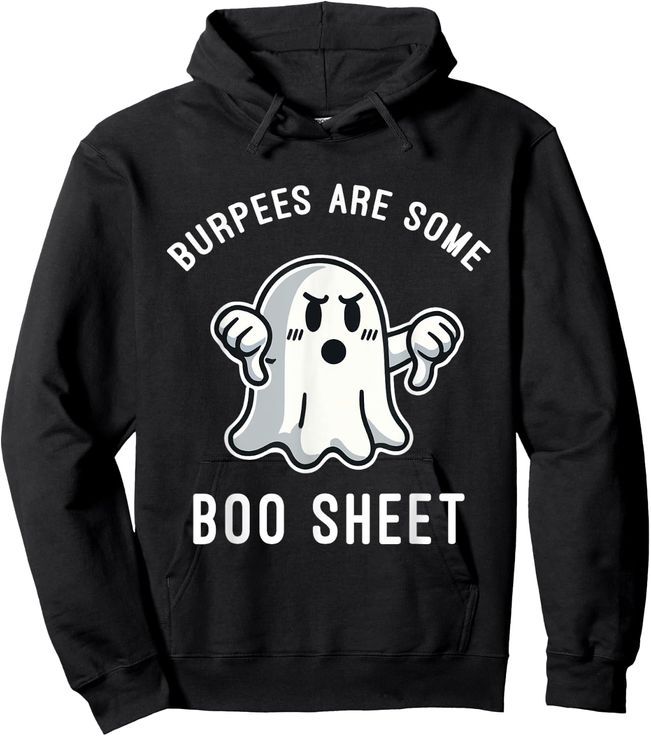 Burpees Are Boo Sheet, Ghost, Funny Halloween Gym Workout Hoodie - Hoodie | Black