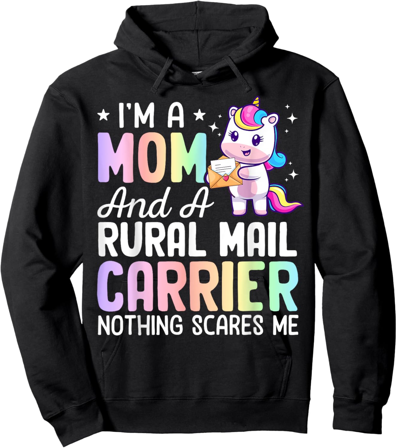 Mom And A Rural Mail Carrier Rural Carrier Postal Service Hoodie - Hoodie | Black