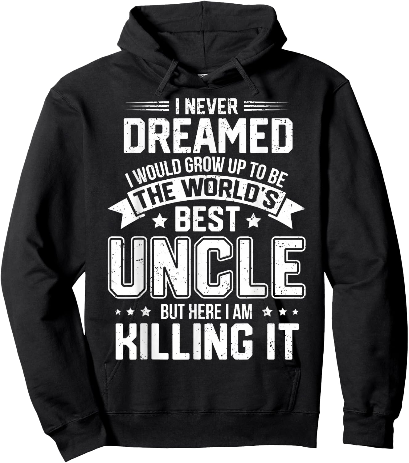 The World's Best Uncle - Funny Uncle Hoodie - Hoodie | Black