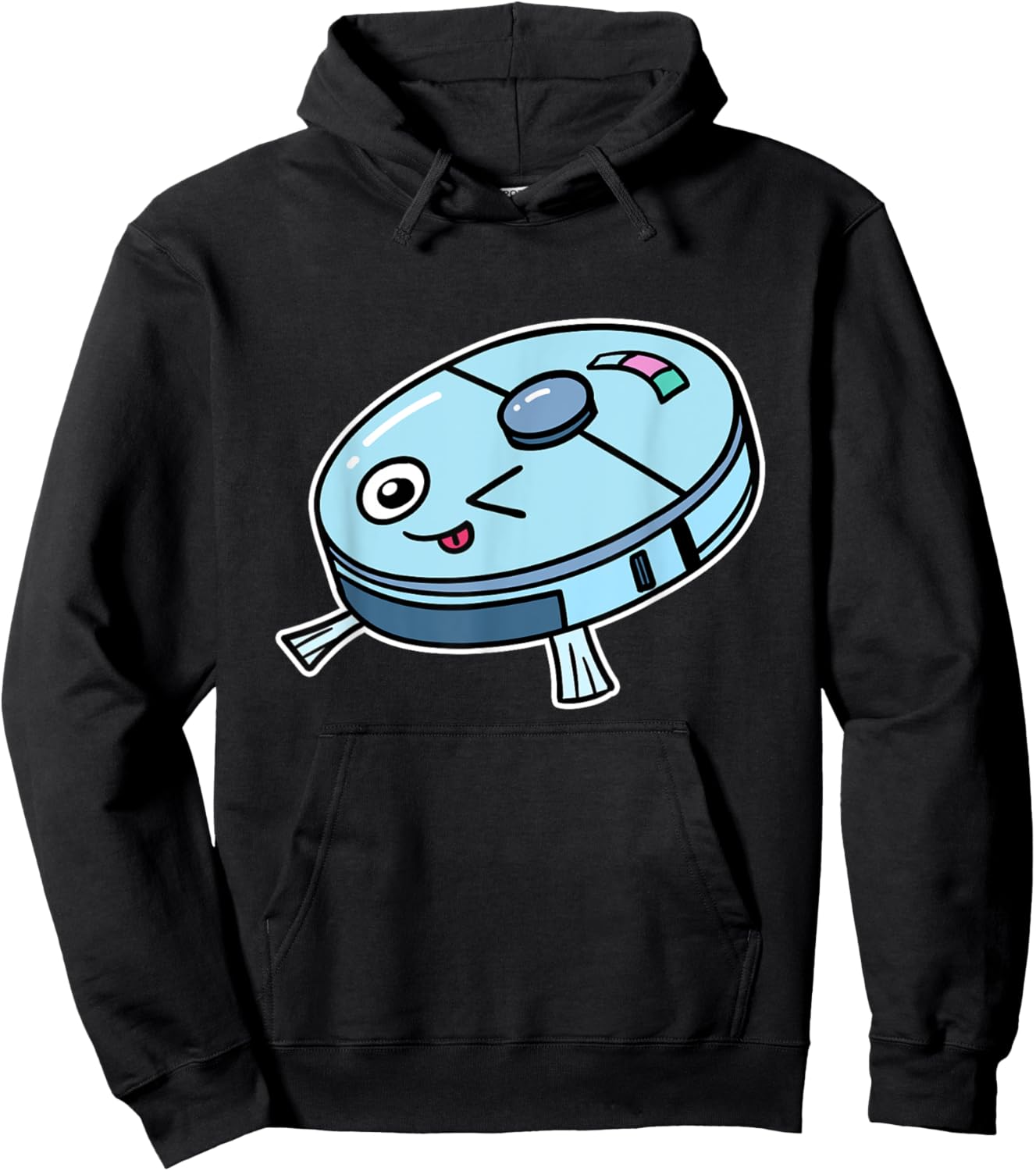 Cute Robot Vacuum Cleaner Vacuum Cleaner Robot Children Hoodie - Hoodie | Black