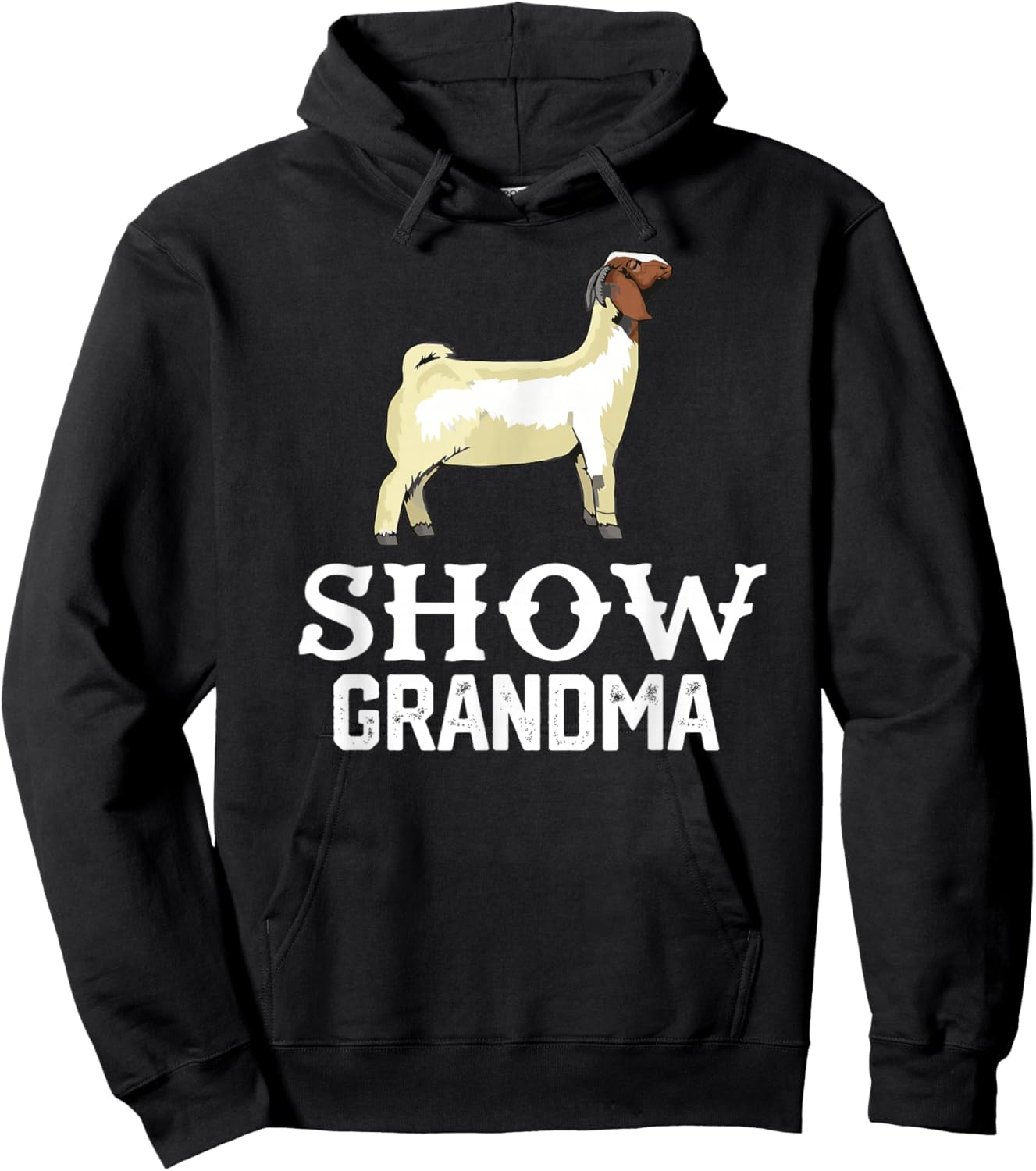 Show Boer Goat grandma Hoodie - Hoodie | Black
