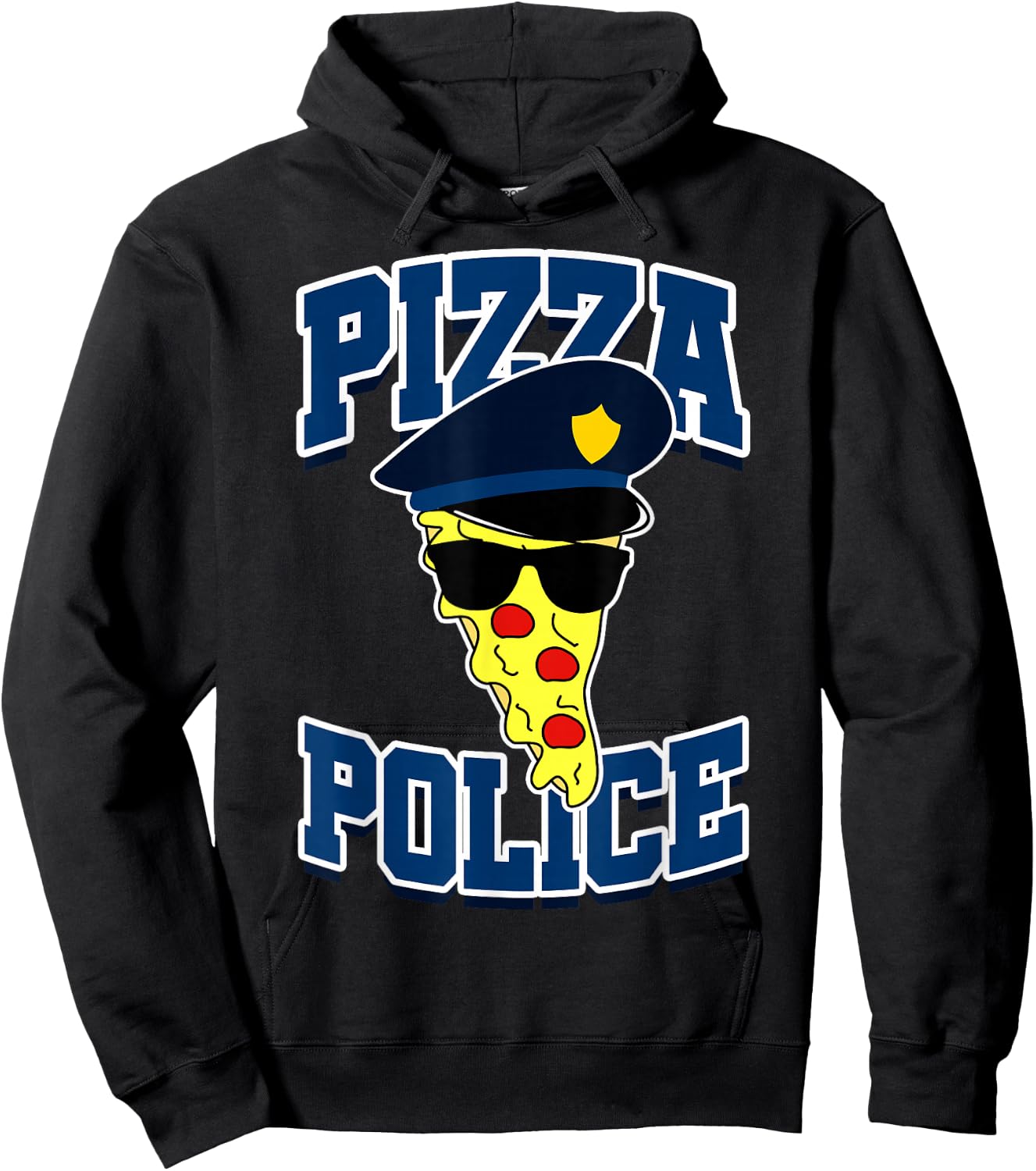 Pizza Police Funny Gift Hoodie - Hoodie | Black