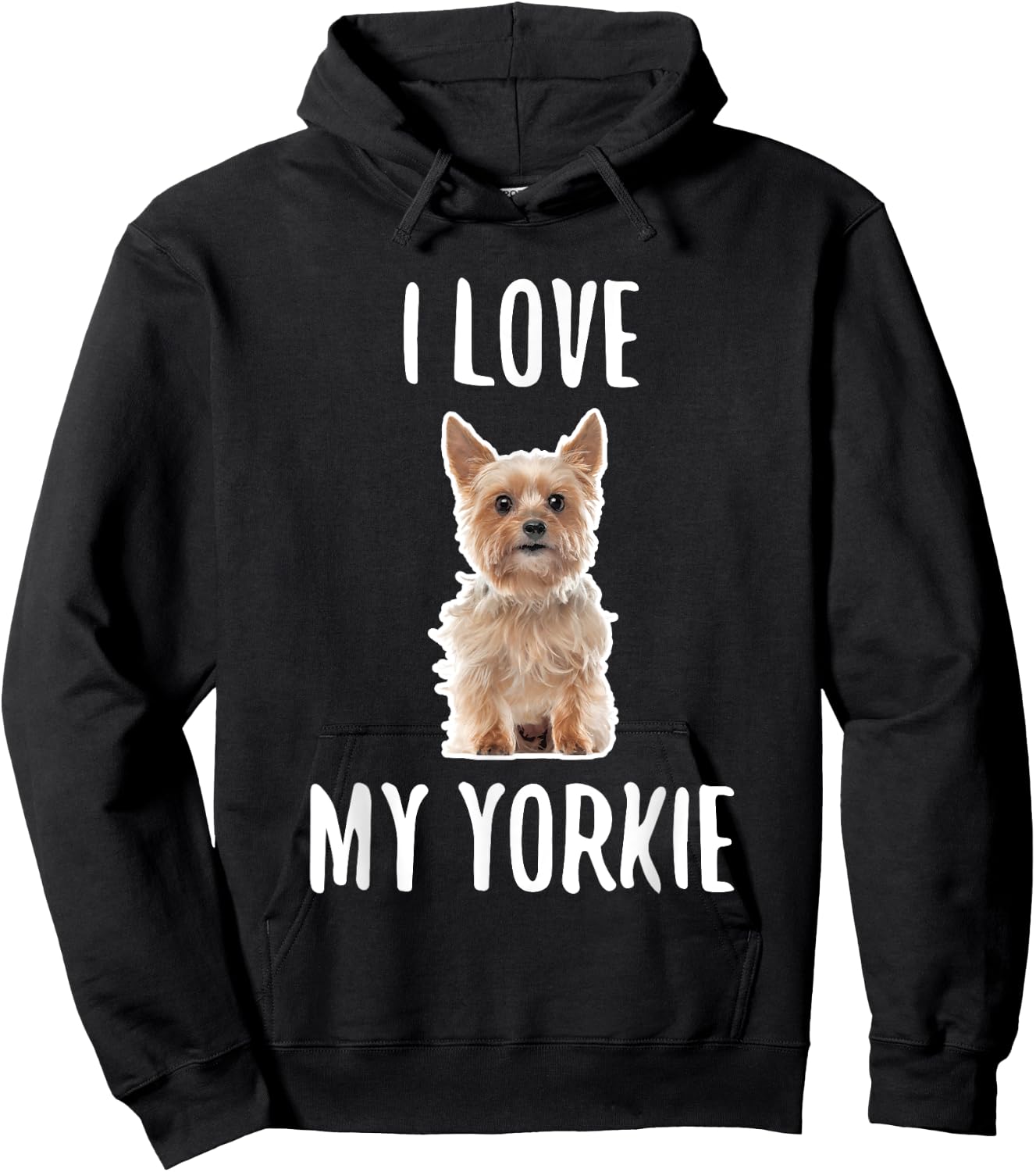 Yorkshire Terrier Dog Owner, I Love My Yorkie Hoodie - Hoodie | Black