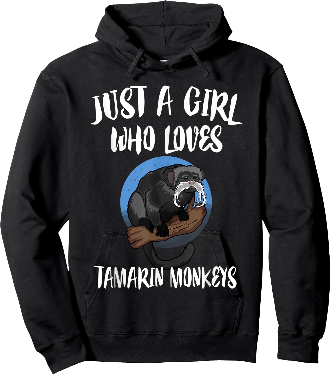 Just A Girl Who Loves Tamarin Monkeys Gift Hoodie - Hoodie | Black