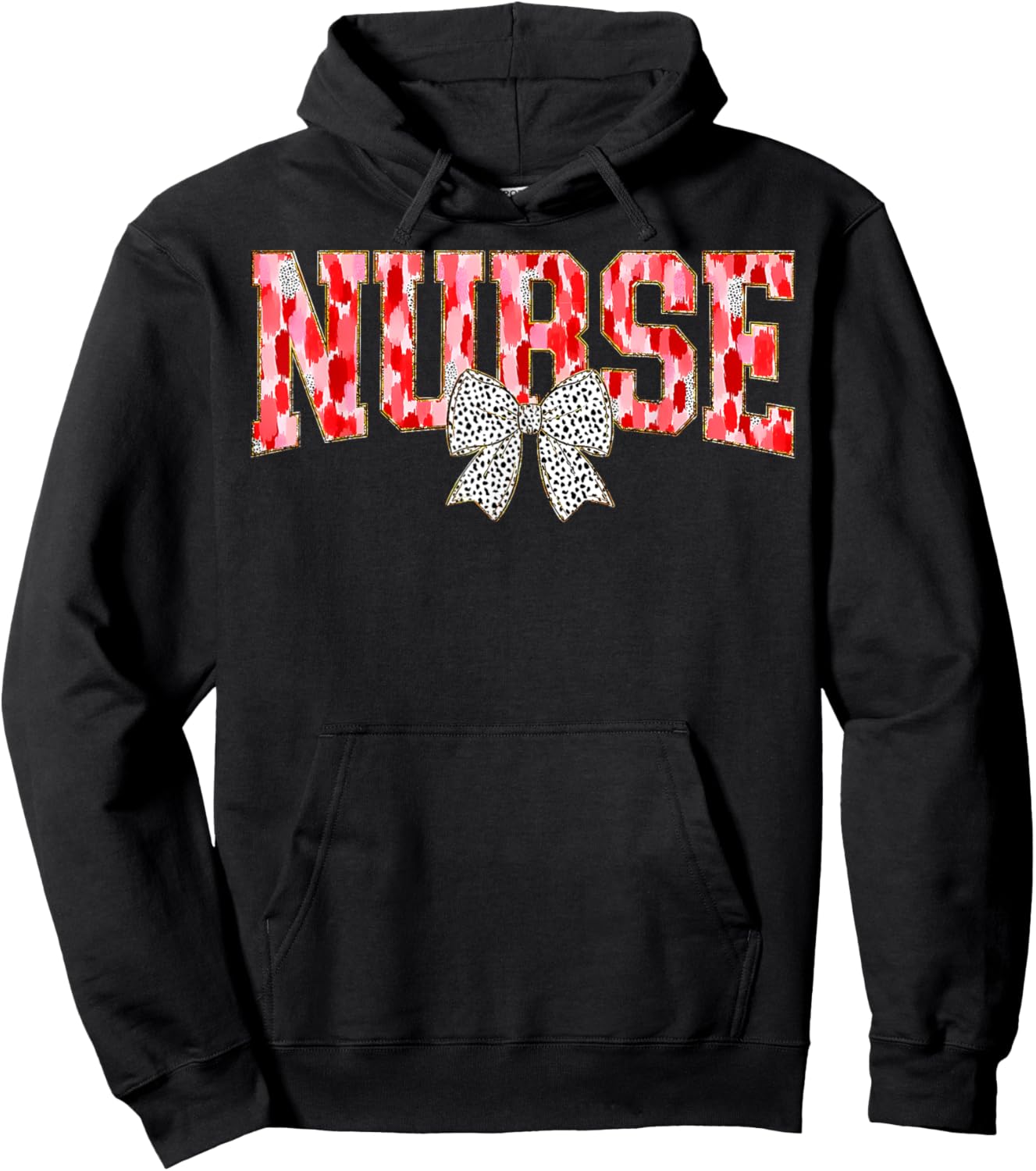 Retro Nurse Coquette Red Bow Girlie Nurse Life Hoodie - Hoodie | Black