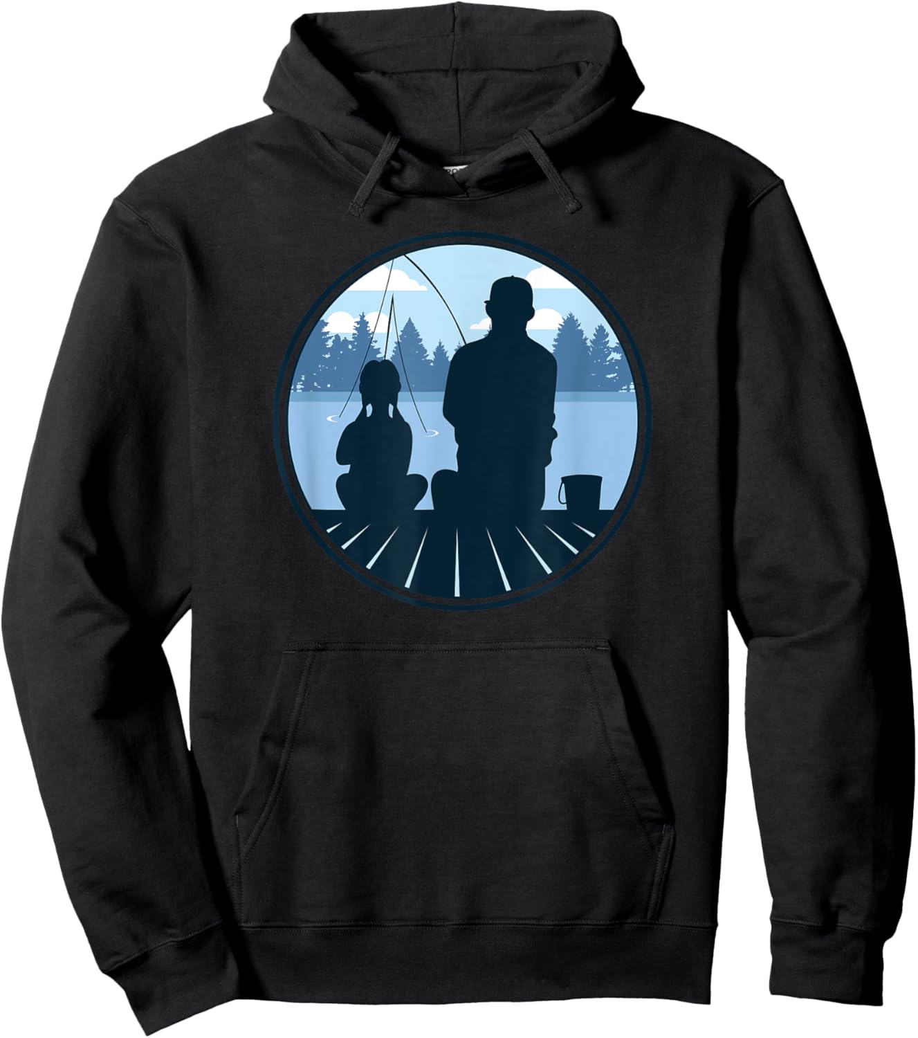 Father & Daughter Fishing Hoodie - Hoodie | Black