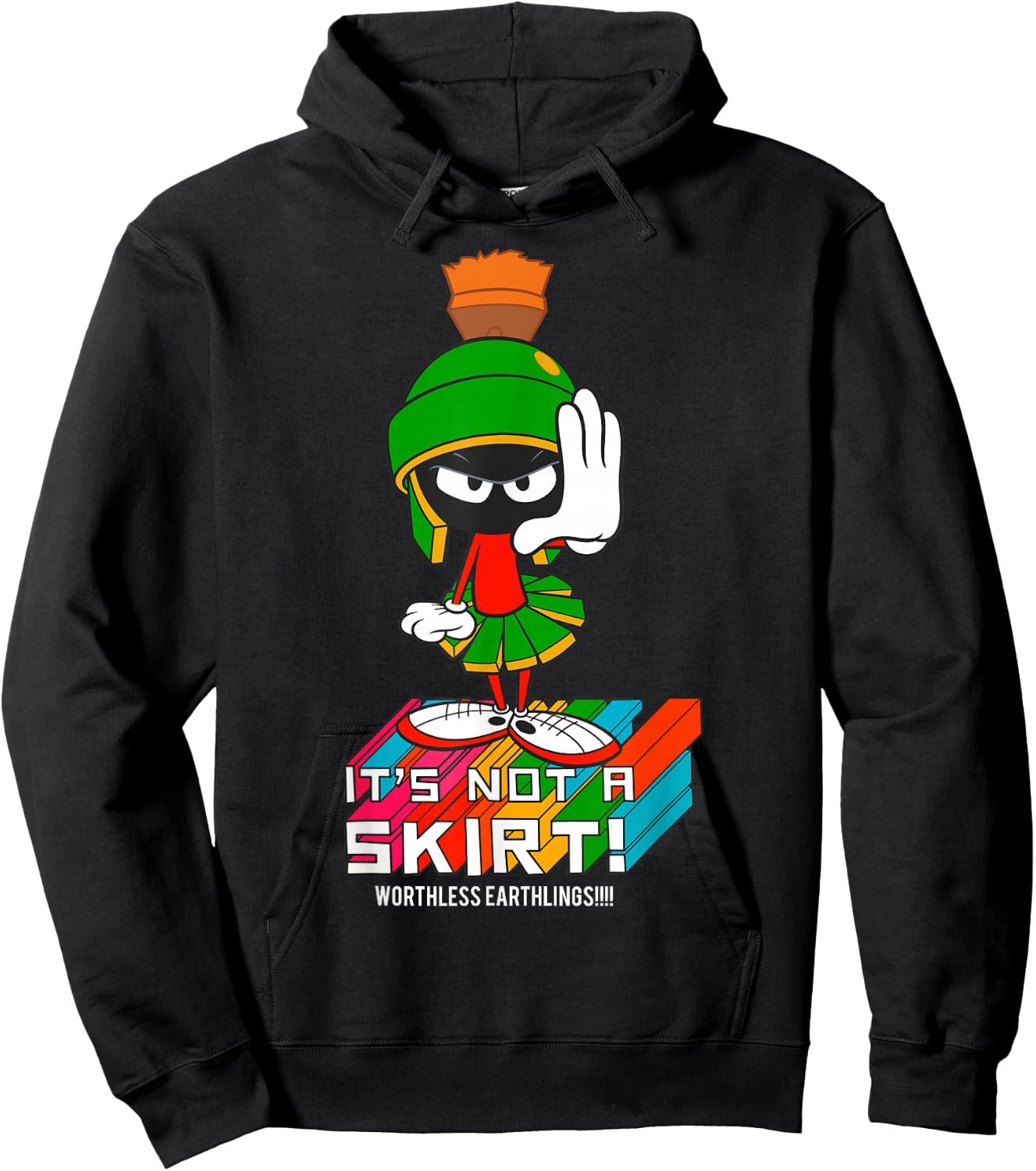 Looney Tunes Marvin The Martian It's Not A Skirt Hoodie - Hoodie | Black