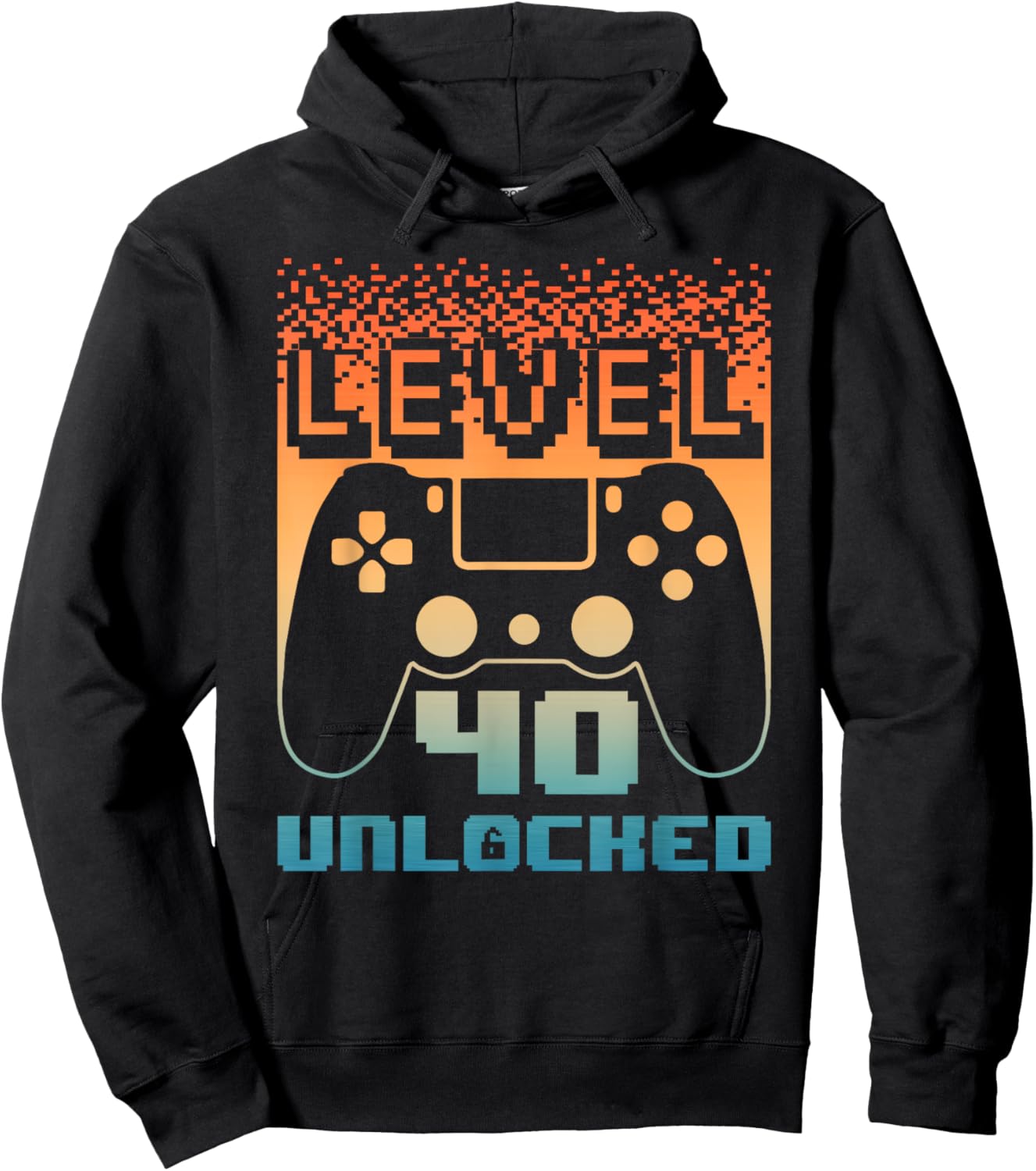 40th Birthday Level 40 Unlocked Gamer 40 Year Old Hoodie - Hoodie | Black