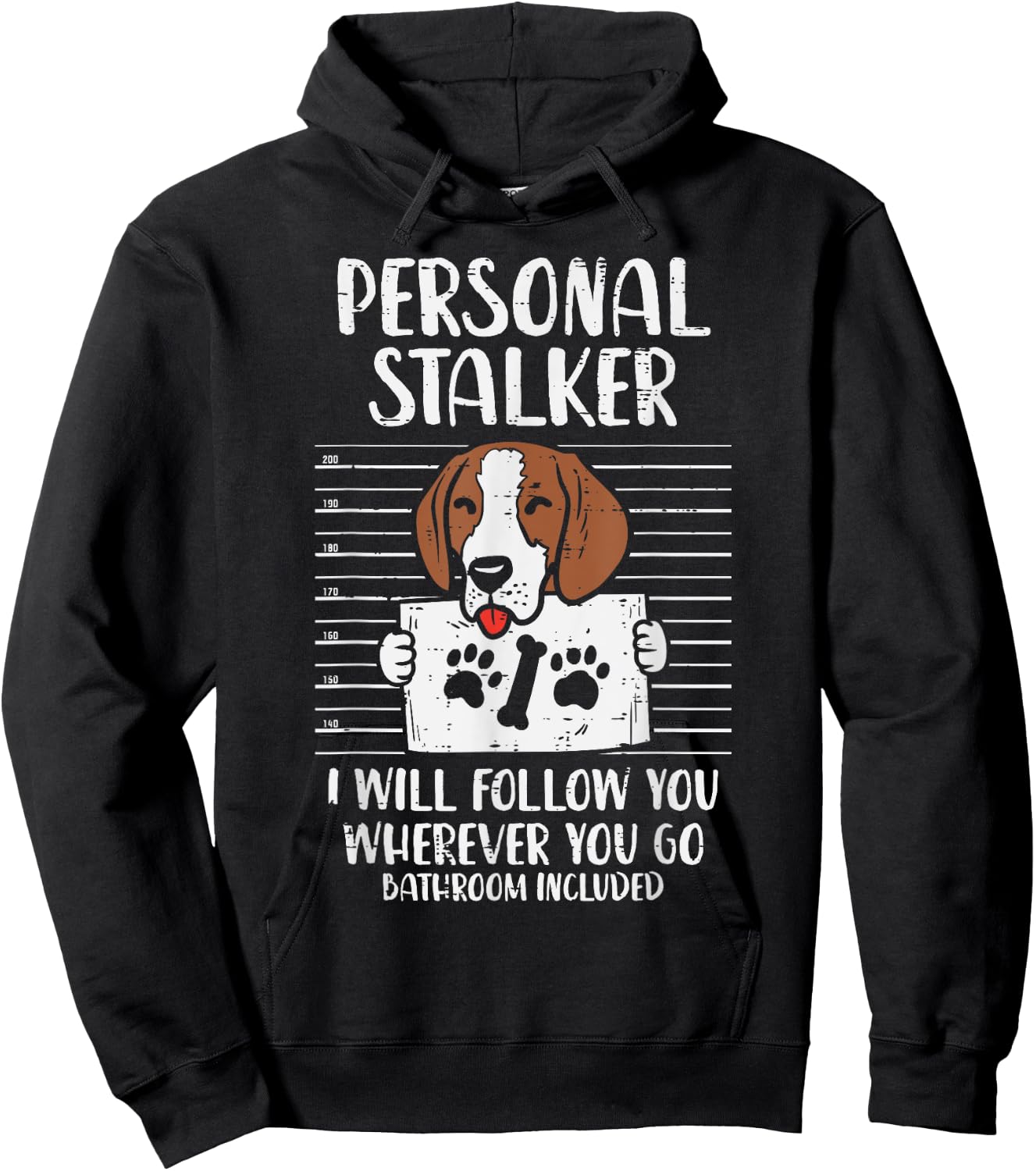 Personal Stalker Beagle Animal Pet Hound Hunt Dog Lover Gift Men Women Kids Hoodie - Hoodie | Black