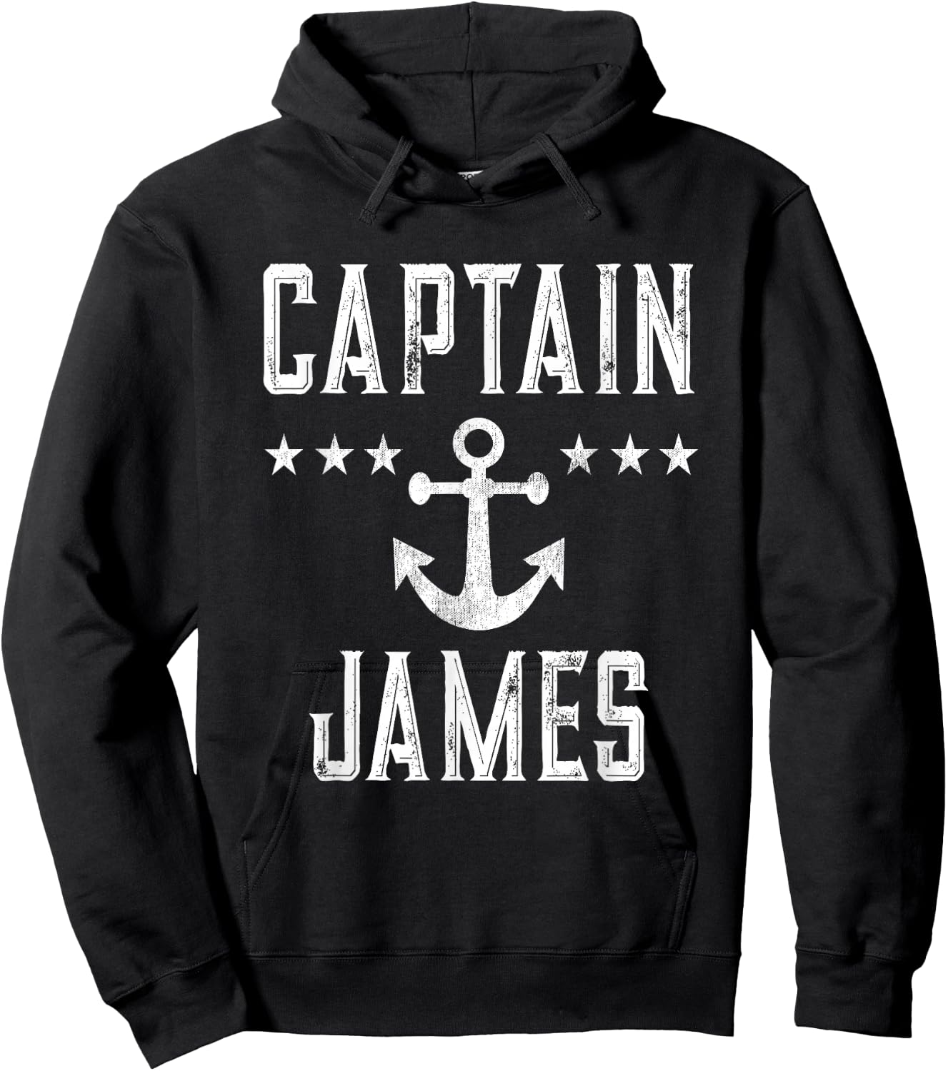 Vintage Captain James Family Cruise Lake Boat Hoodie - Hoodie | Black