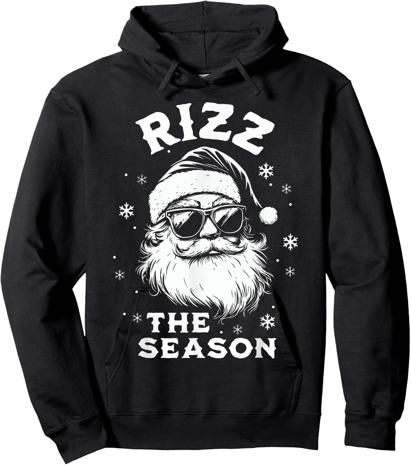 Rizz The Season Santa Claus Rizzmas Funny Boys Christmas Hoodie - Hoodie | Black